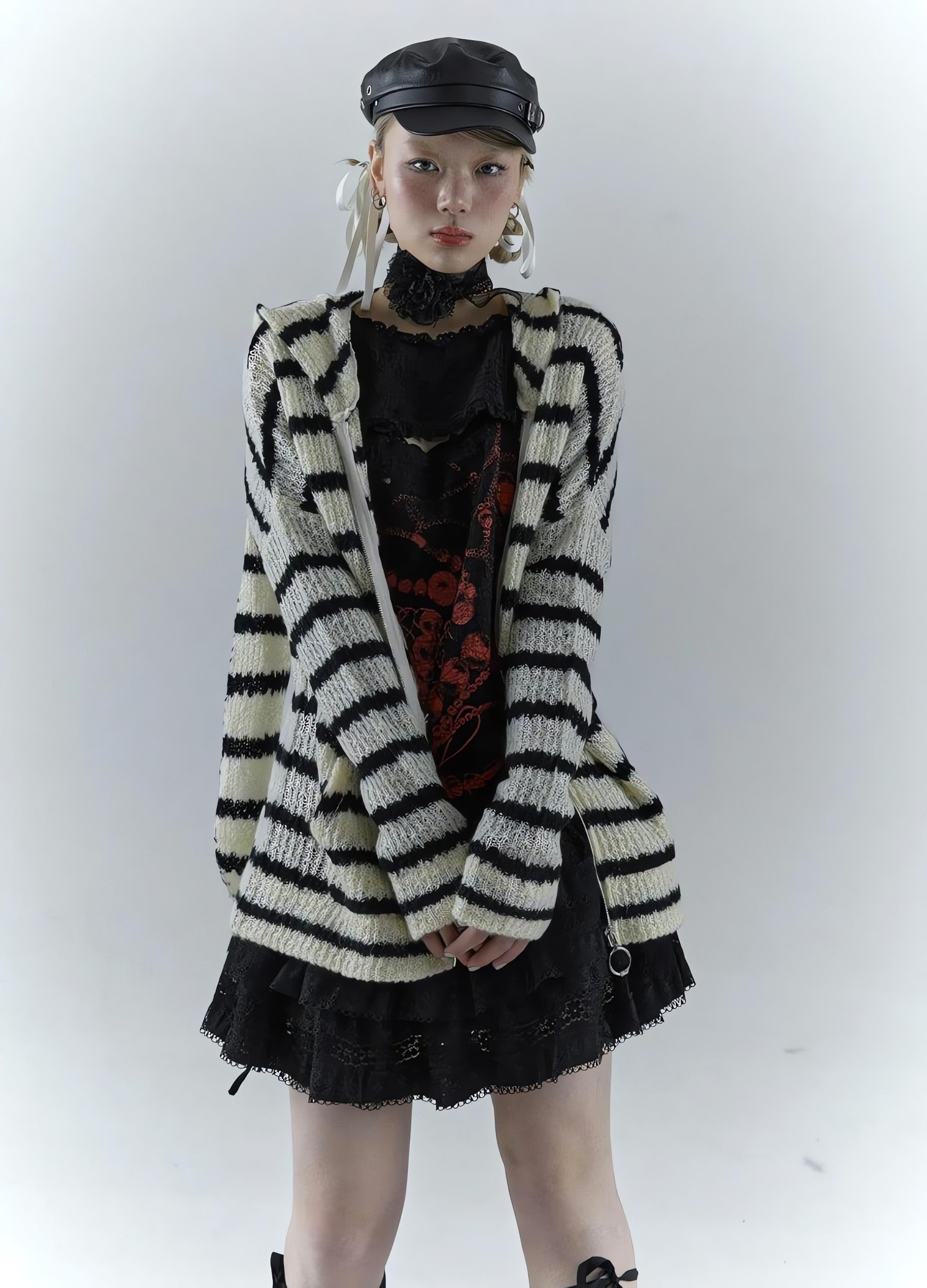 Rabbit Ears Hooded Cardigan Jacket - KAYSMAR