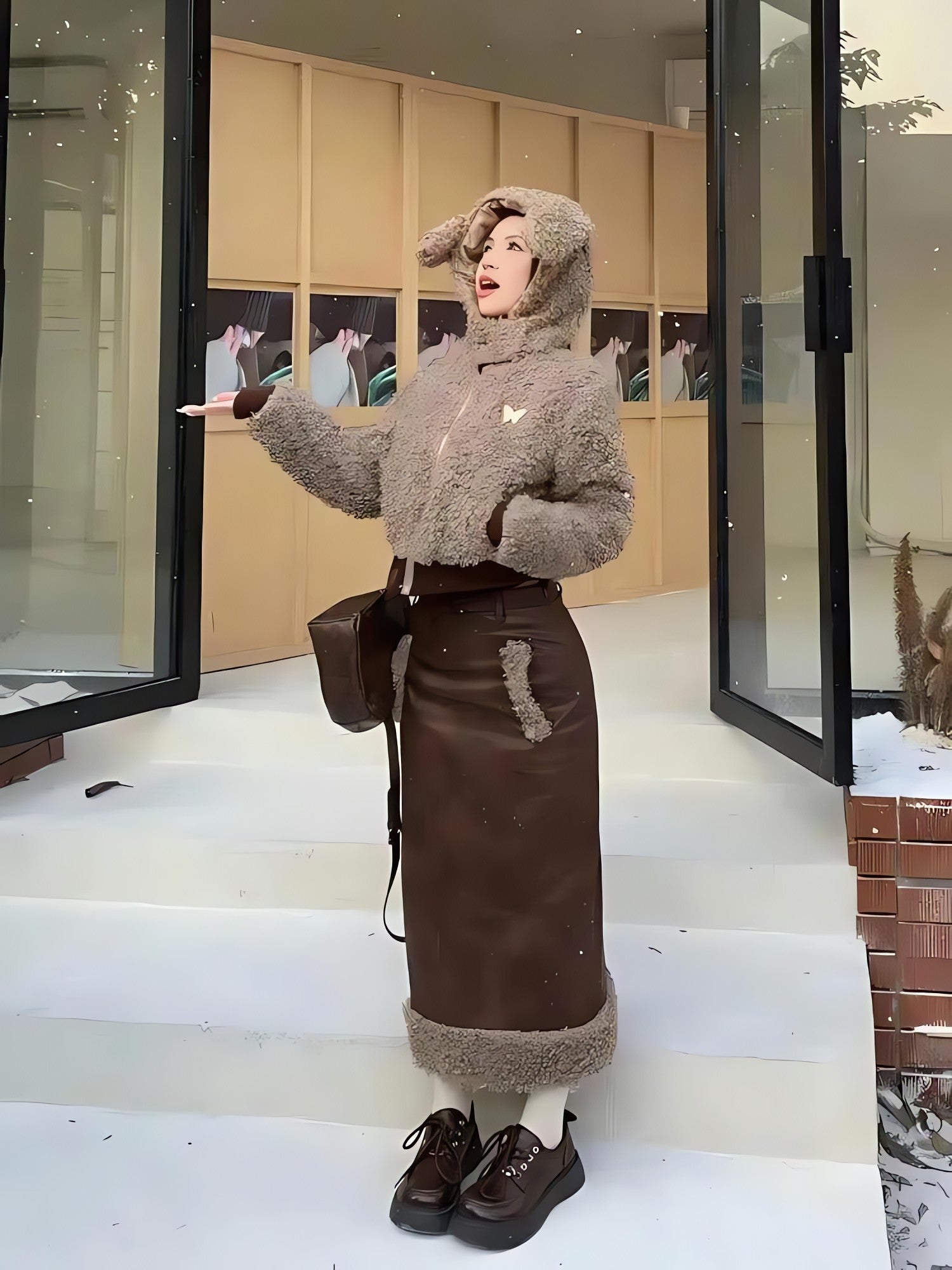 Rabbit Hood Teddy Two Piece Set - KAYSMAR