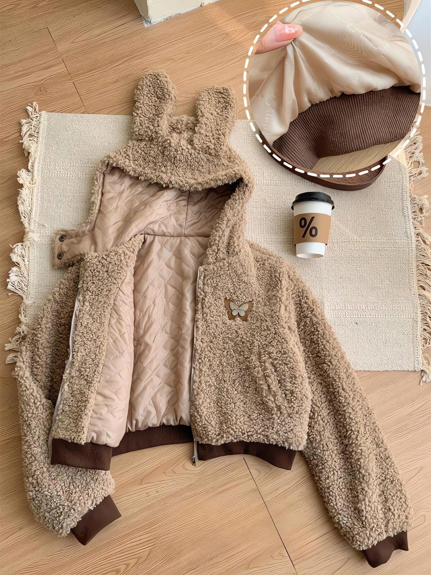 Rabbit Hood Teddy Two Piece Set - KAYSMAR