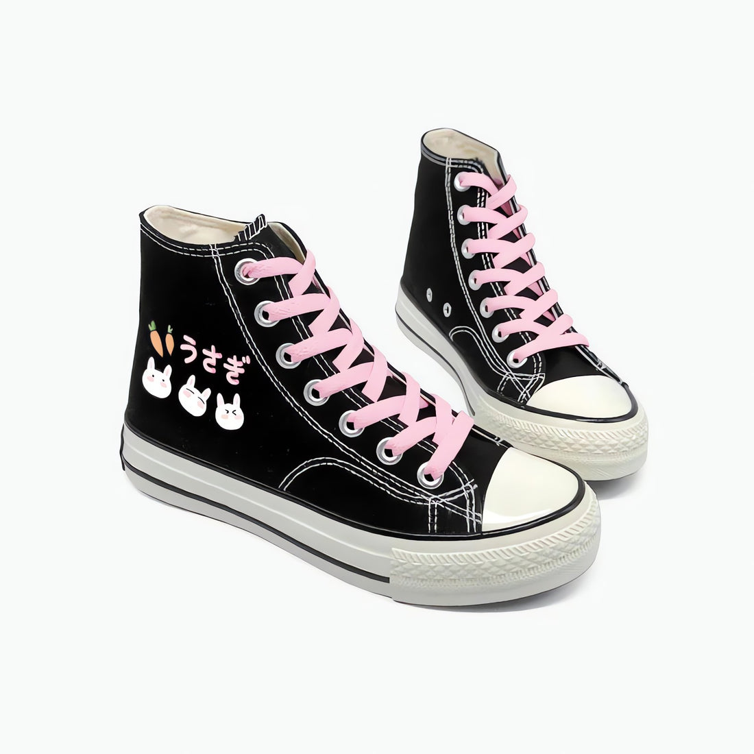 Rabbit & Carrot Lace Up Canvas Shoes - KAYSMAR