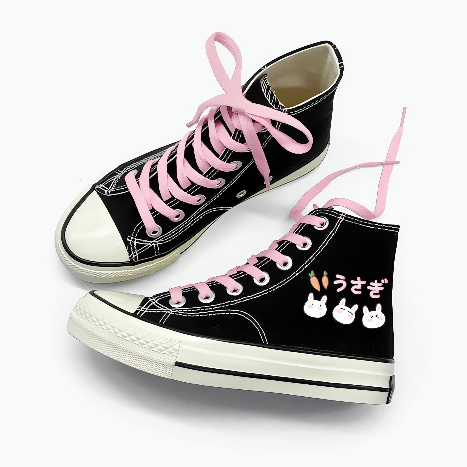 Rabbit & Carrot Lace Up Canvas Shoes - KAYSMAR