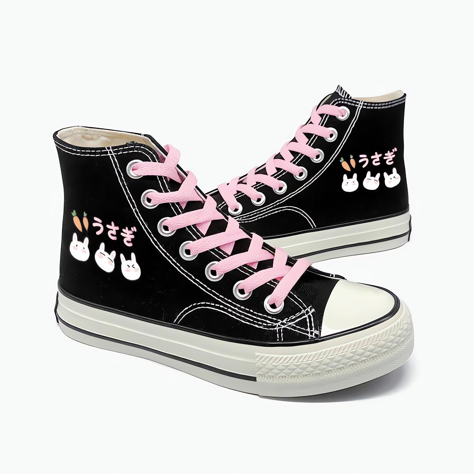 Rabbit & Carrot Lace Up Canvas Shoes - KAYSMAR