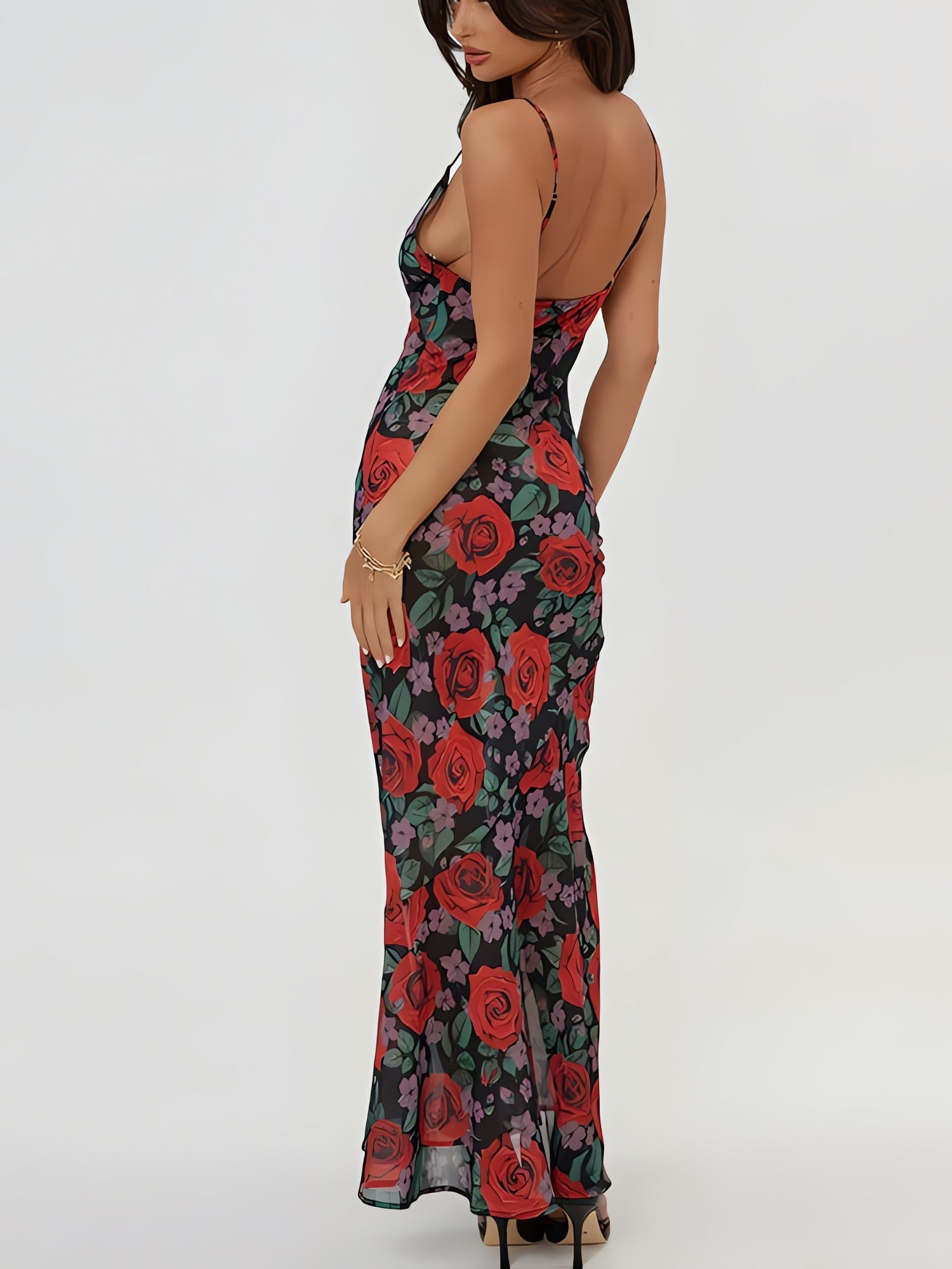 Red Rose Maxi Dress - KAYSMAR
