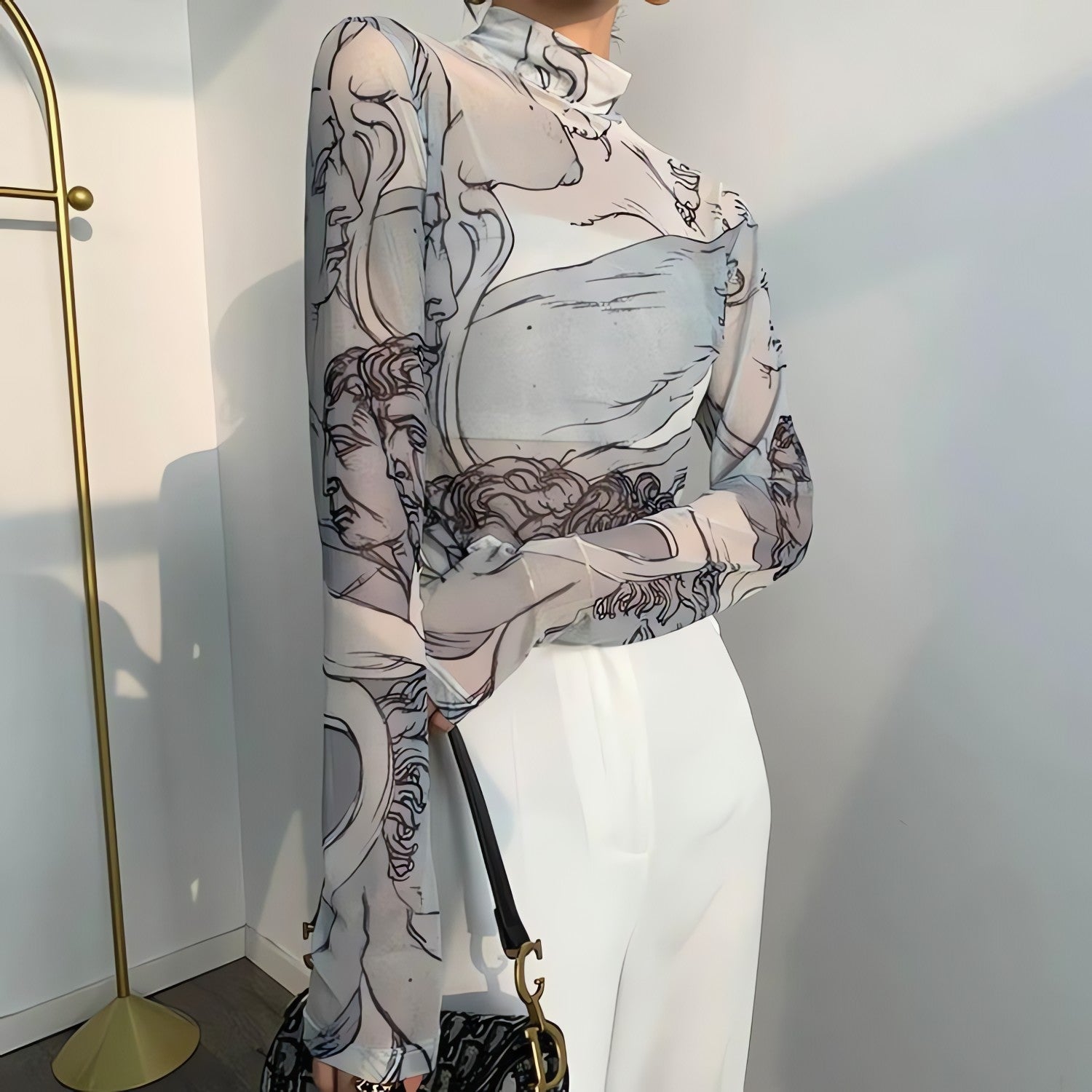 Renaissance Heads Mesh Top - KAYSMAR