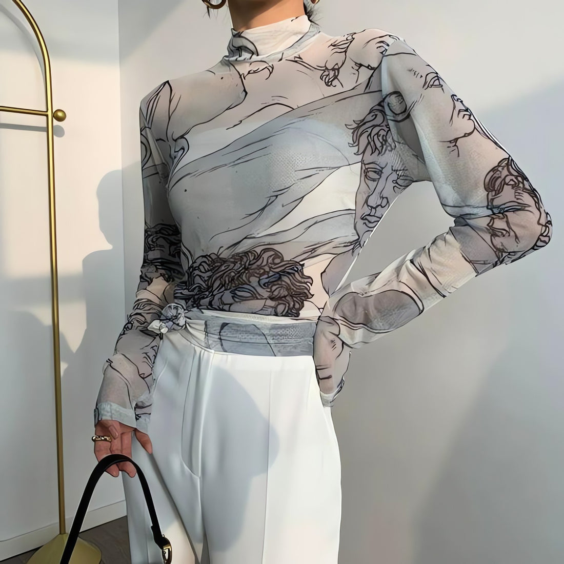 Renaissance Heads Mesh Top - KAYSMAR