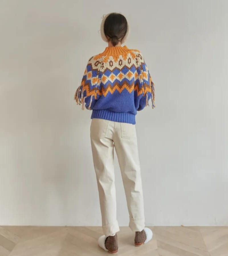 Retro Pattern Knitted Christmas Sweater - KAYSMAR