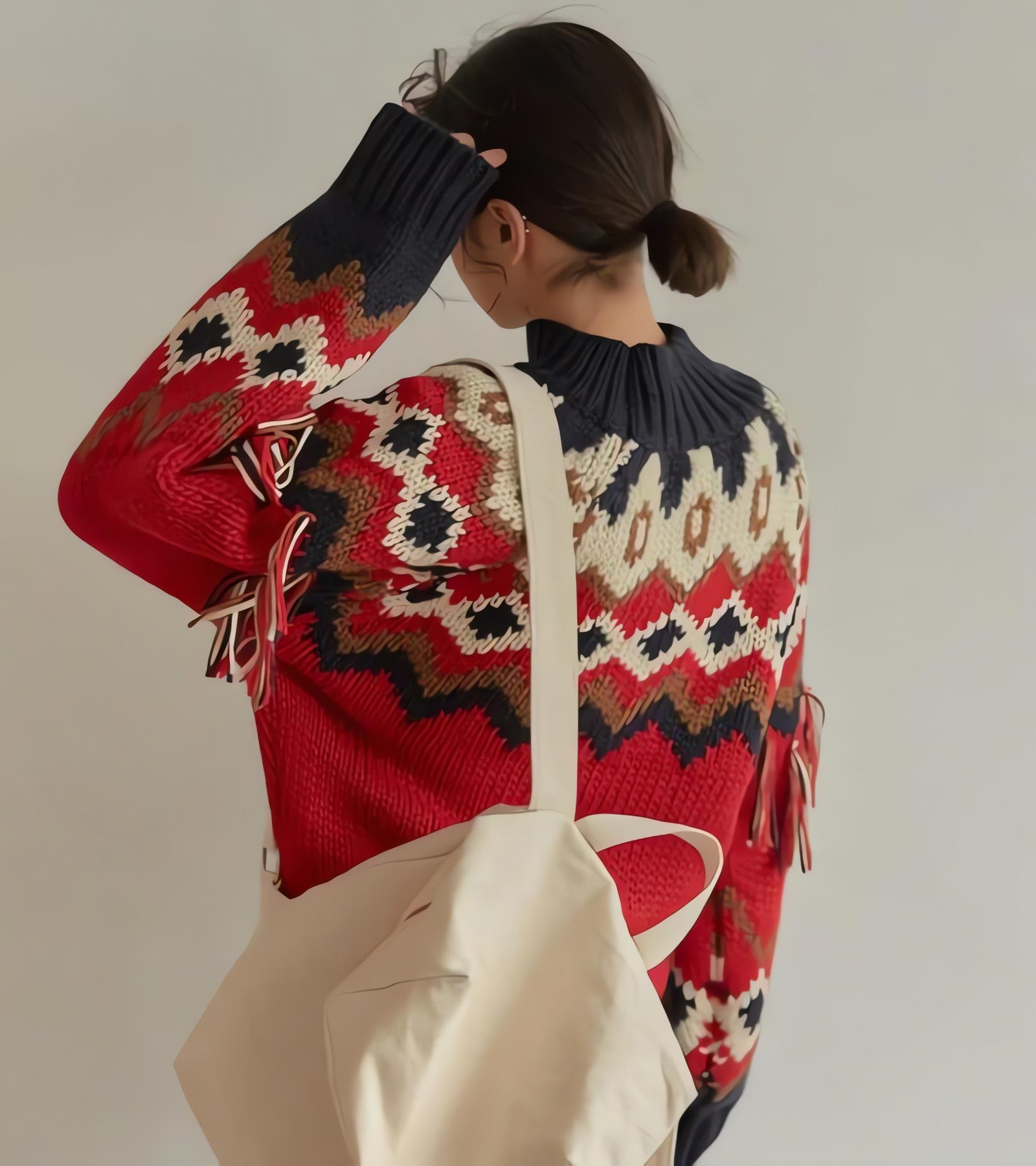 Retro Pattern Knitted Christmas Sweater - KAYSMAR