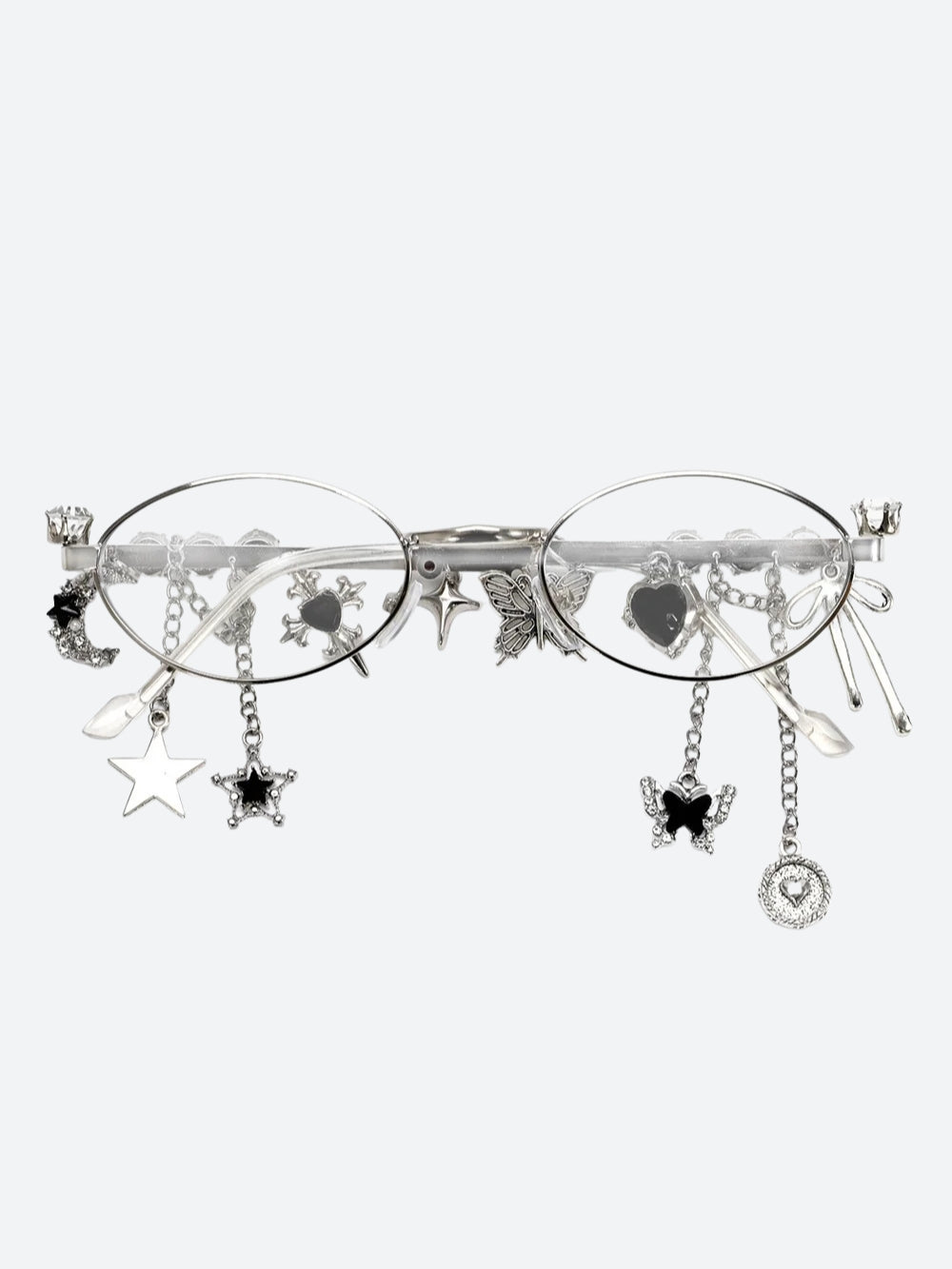 Rhinestone Oval Glasses - KAYSMAR