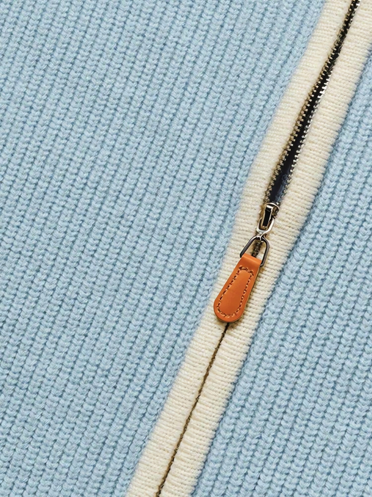 Ribbed Double Zip-Up Cardigan - KAYSMAR