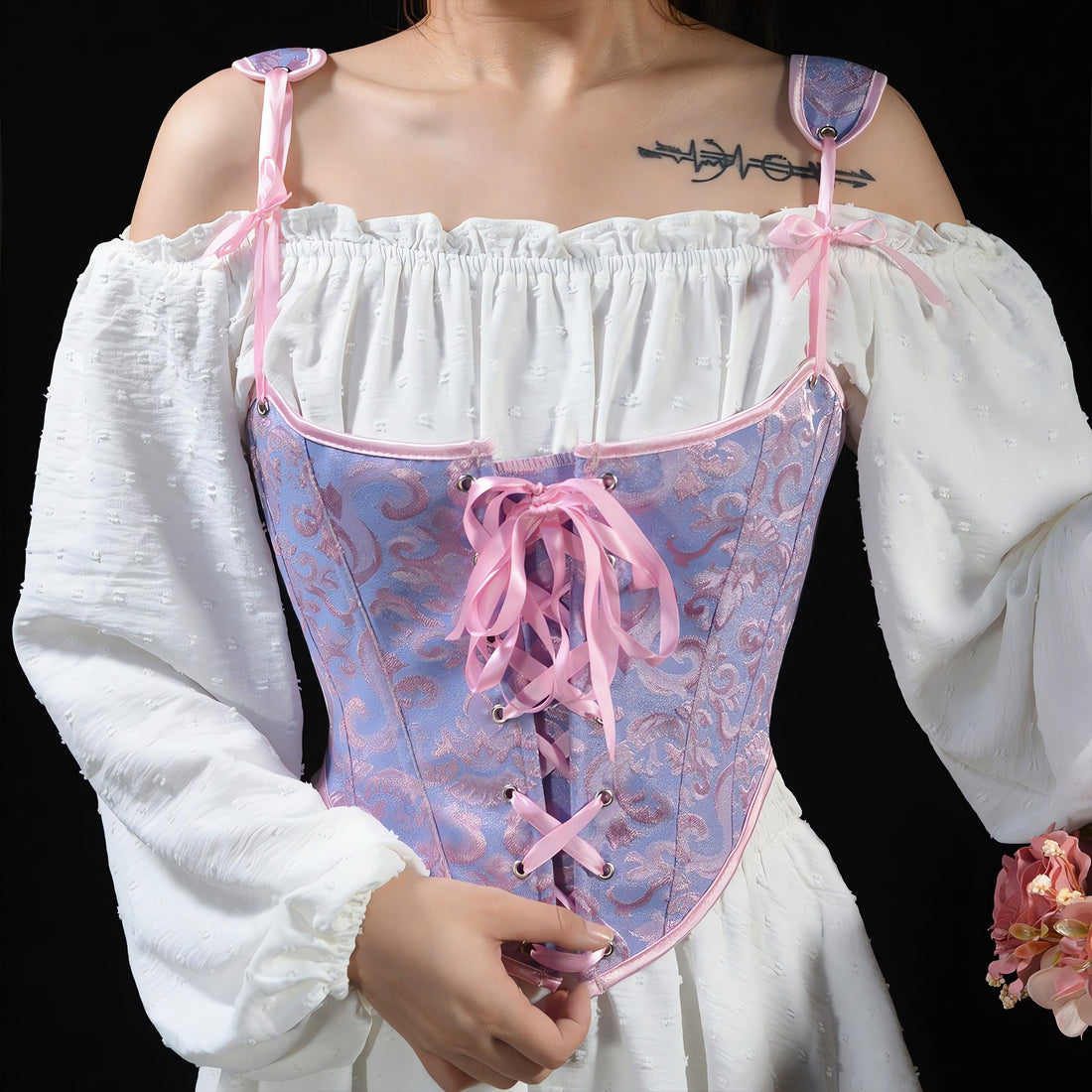 Ribbon Detailed Corset Top - KAYSMAR
