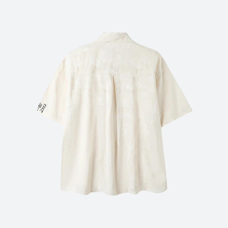 Rose Embroidery Tie Shirt - KAYSMAR