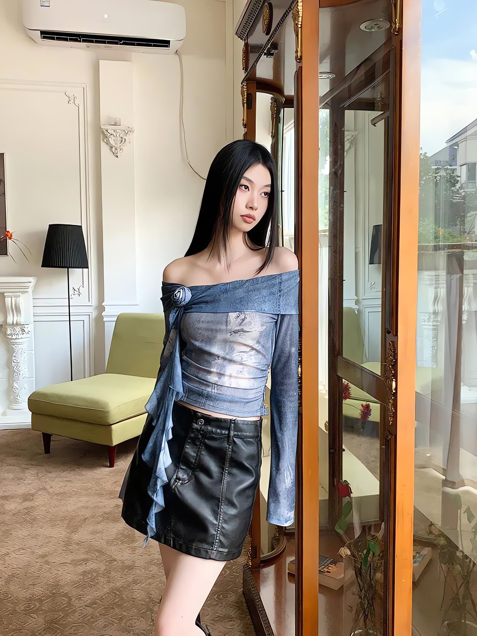 Rose Ruffled Off Shoulder Top - KAYSMAR