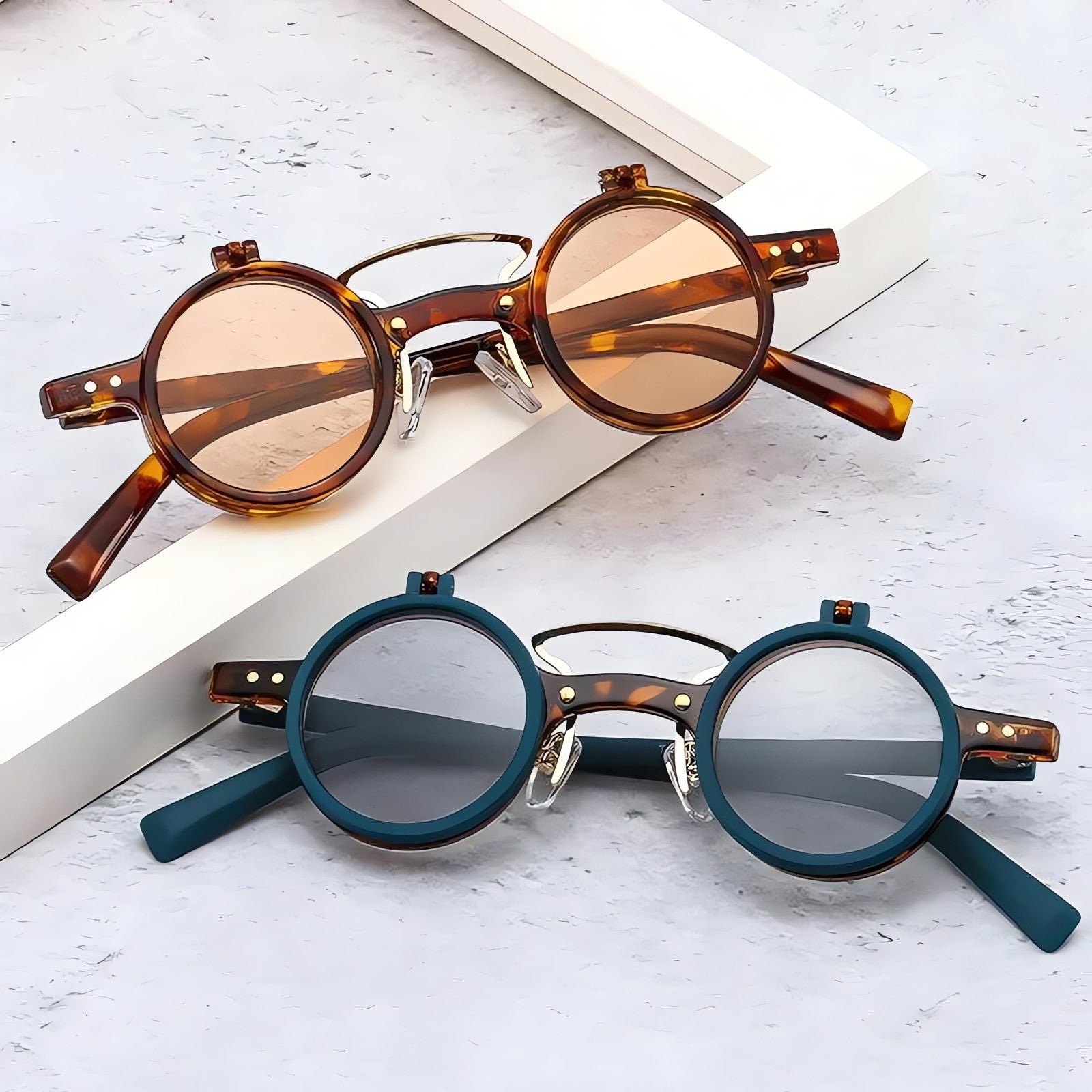 Round Flip-Up Sunglasses - KAYSMAR
