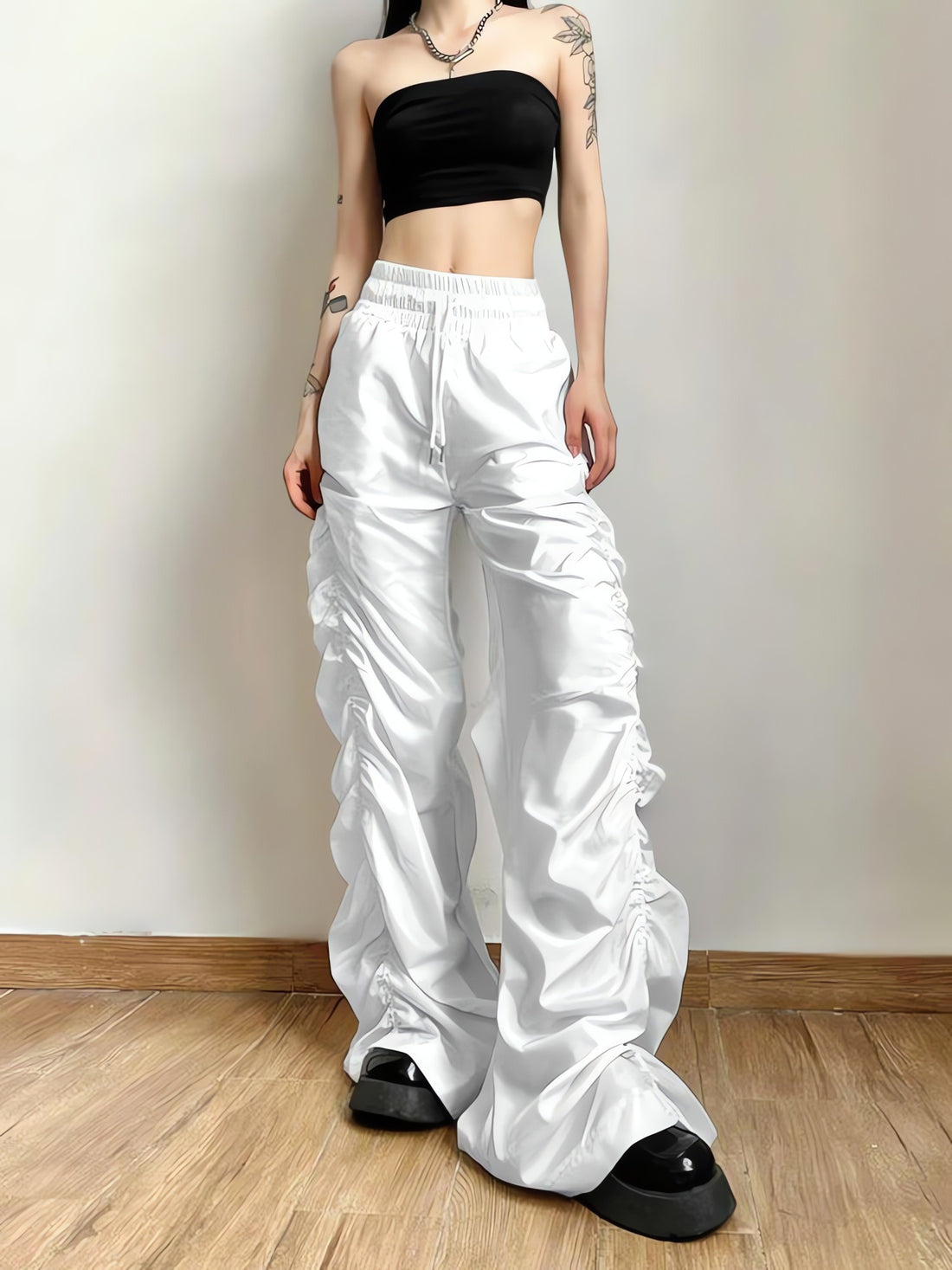 Ruched Parachute Pants - KAYSMAR