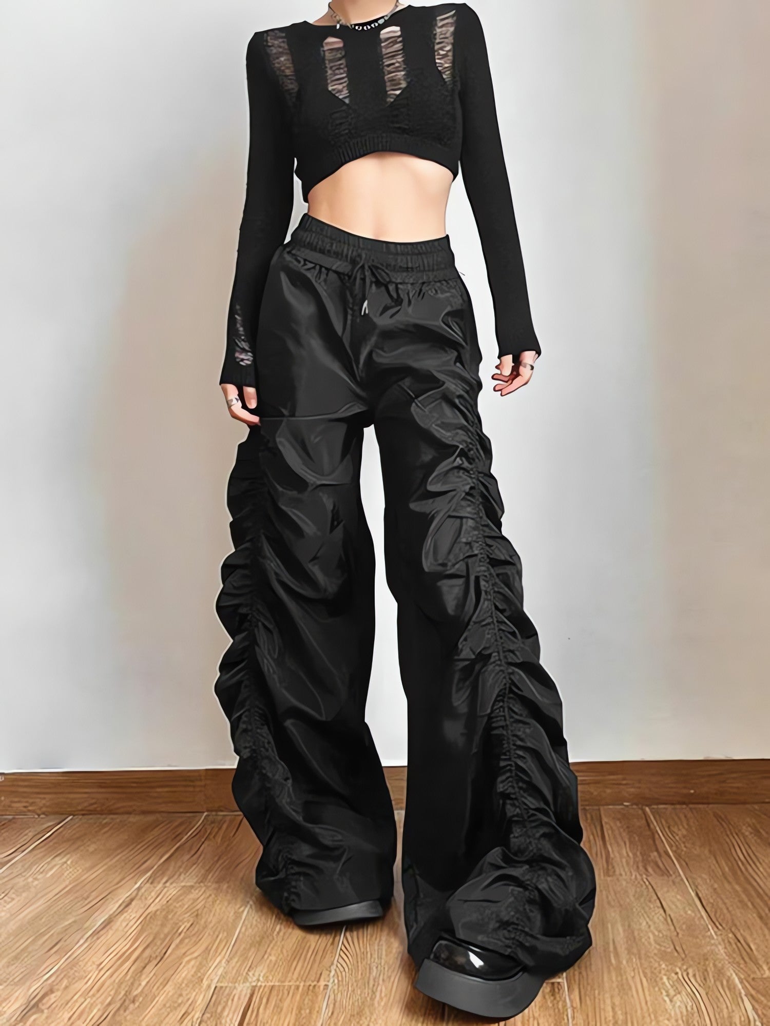 Ruched Parachute Pants - KAYSMAR
