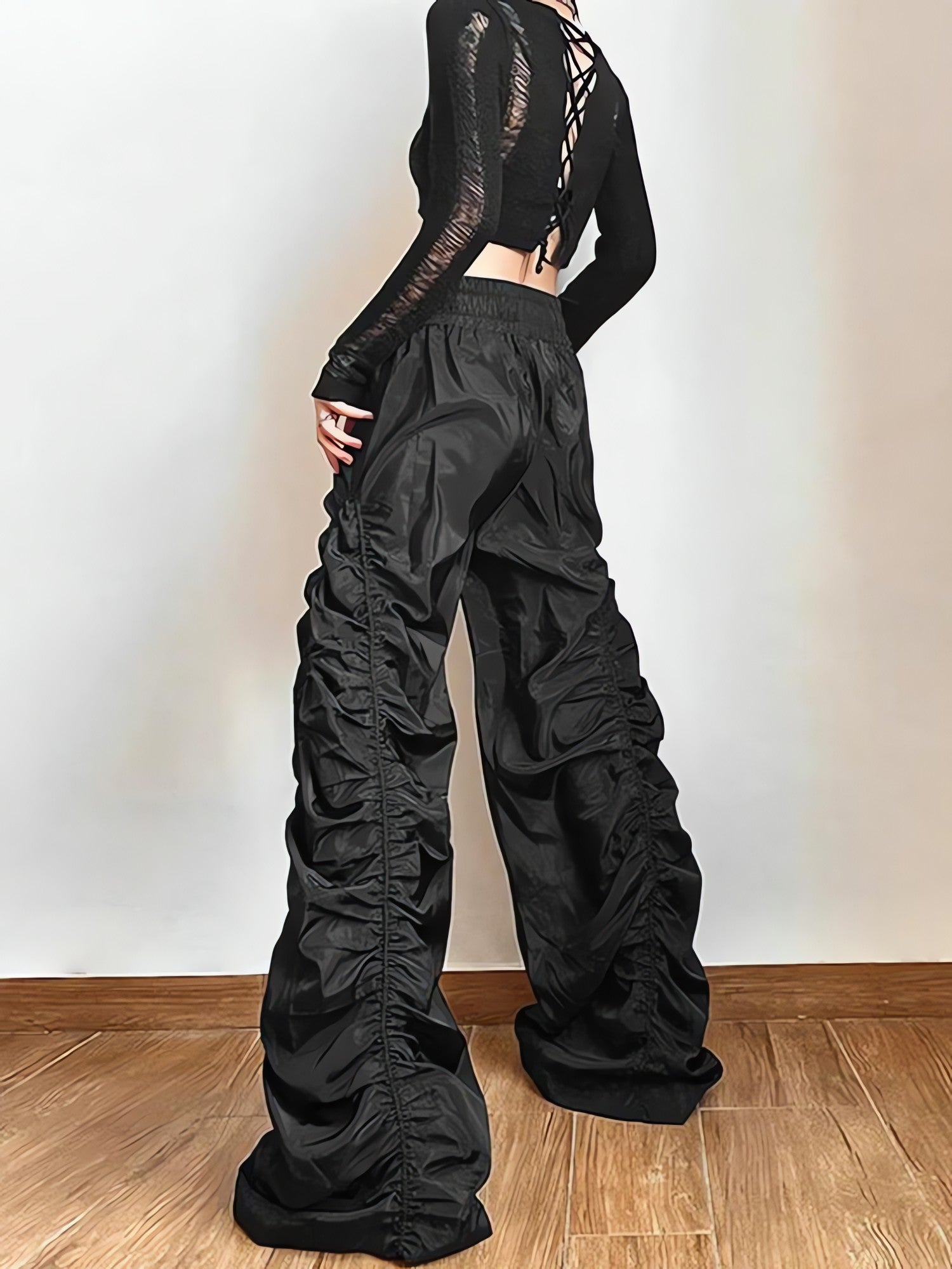 Ruched Parachute Pants - KAYSMAR