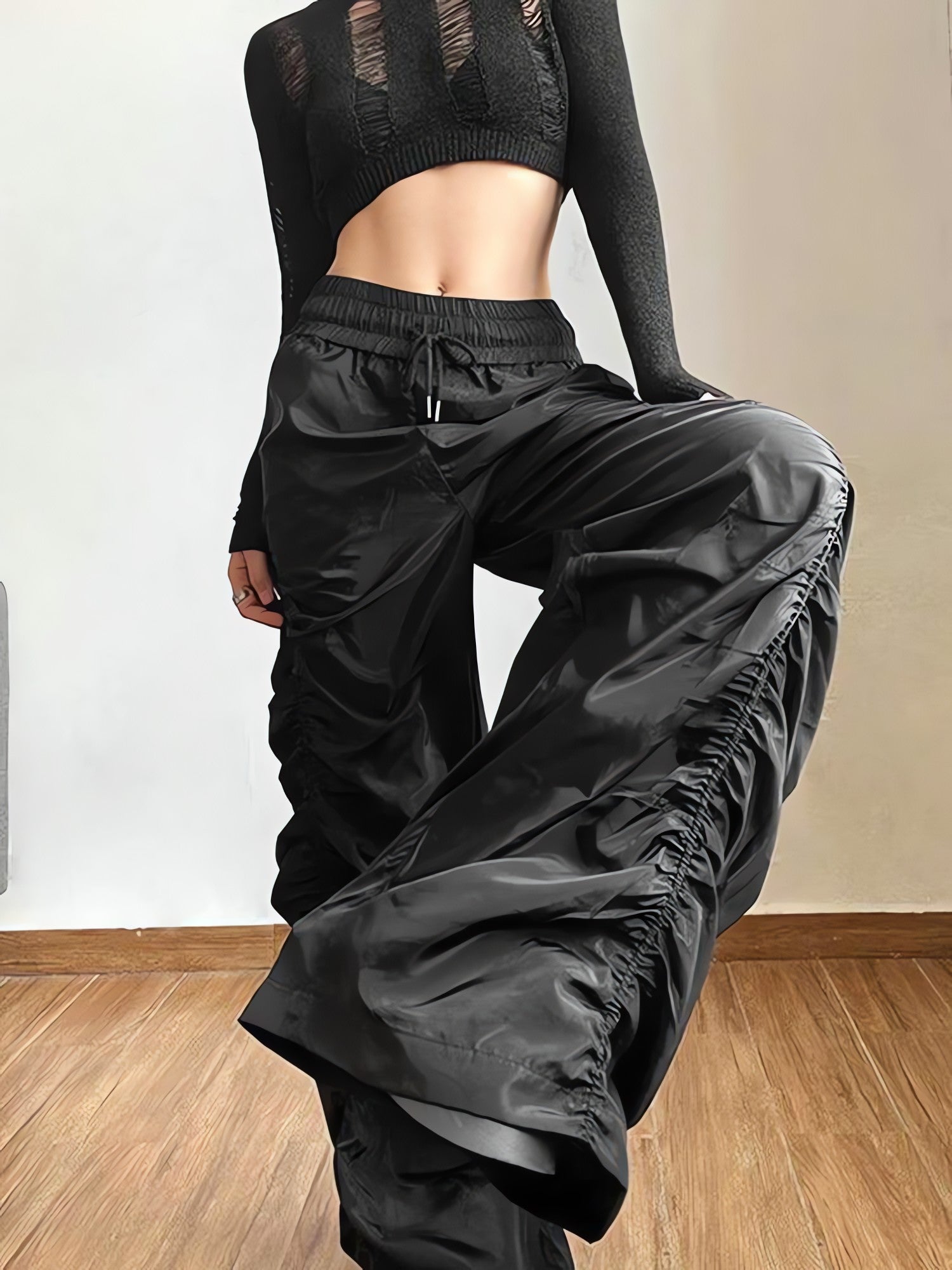 Ruched Parachute Pants - KAYSMAR