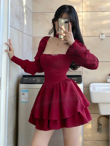 Ruffled Layered Corset Mini Dress - KAYSMAR