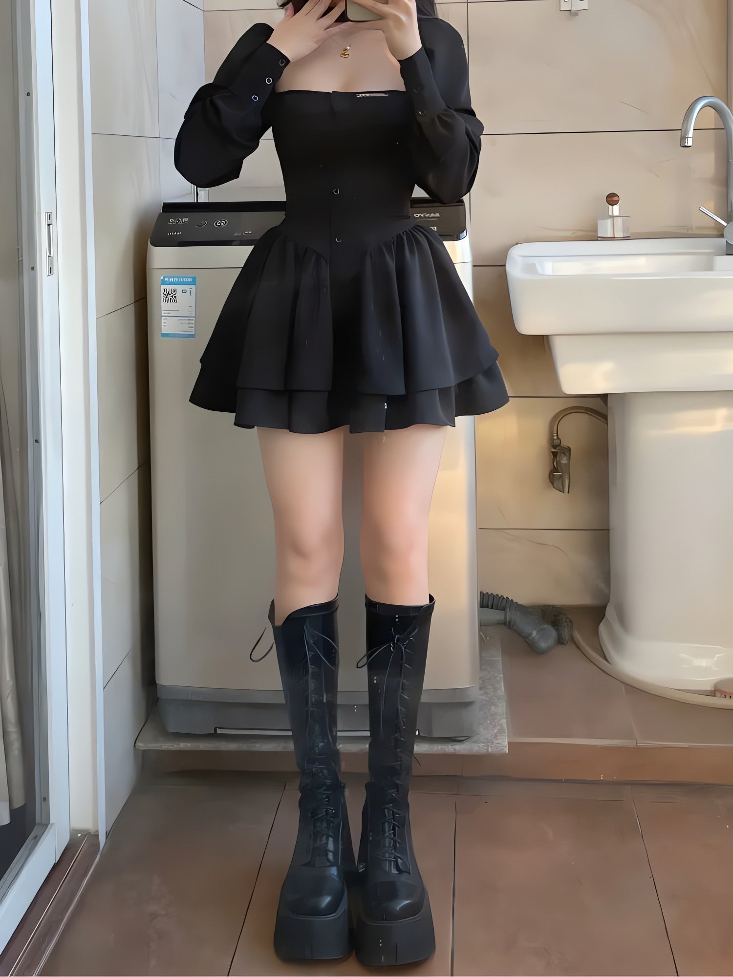 Ruffled Layered Corset Mini Dress - KAYSMAR