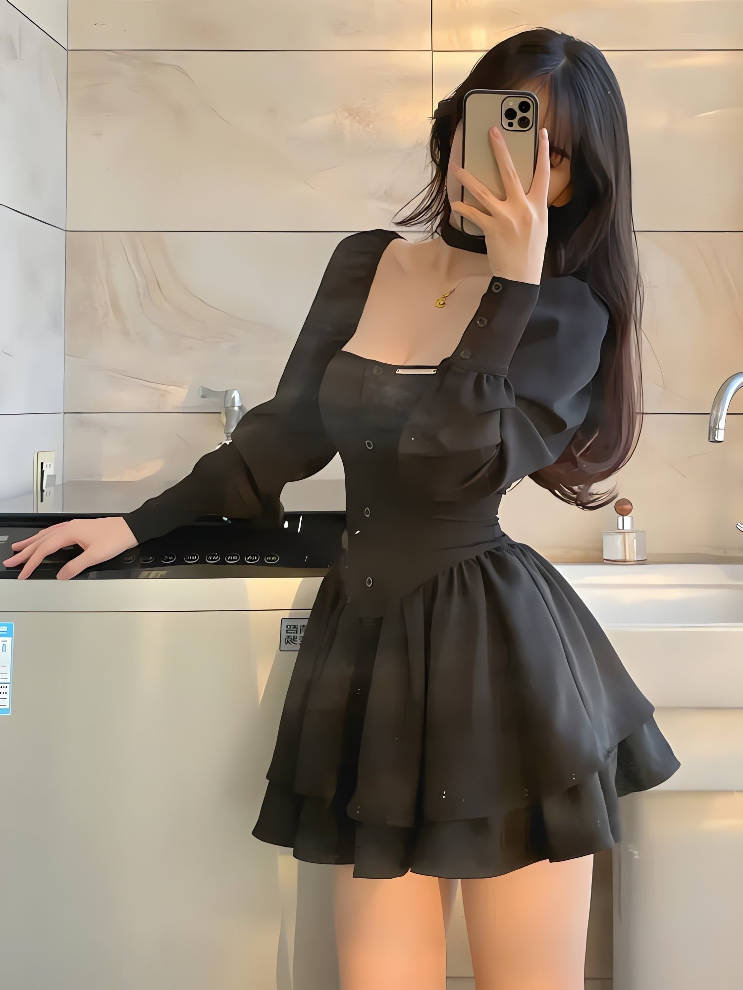 Ruffled Layered Corset Mini Dress - KAYSMAR