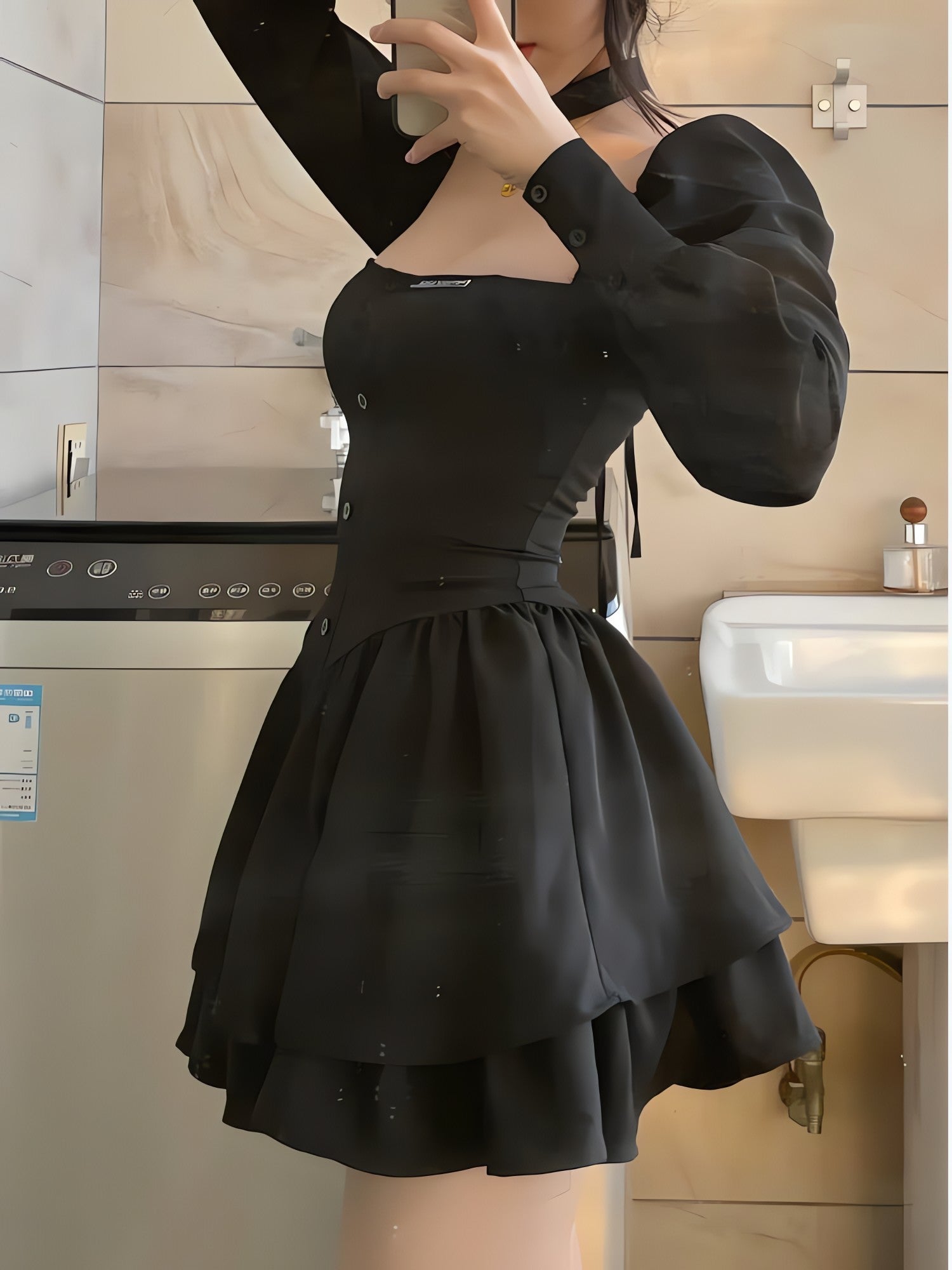 Ruffled Layered Corset Mini Dress - KAYSMAR