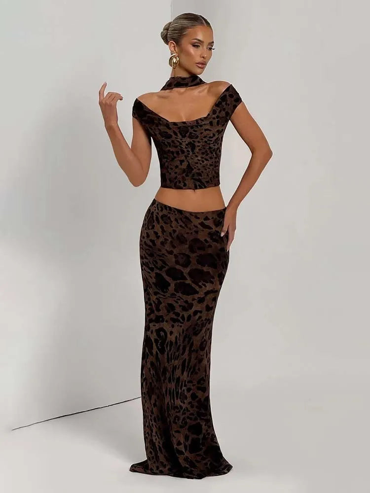 The Leopard Two-Piece Maxi Set