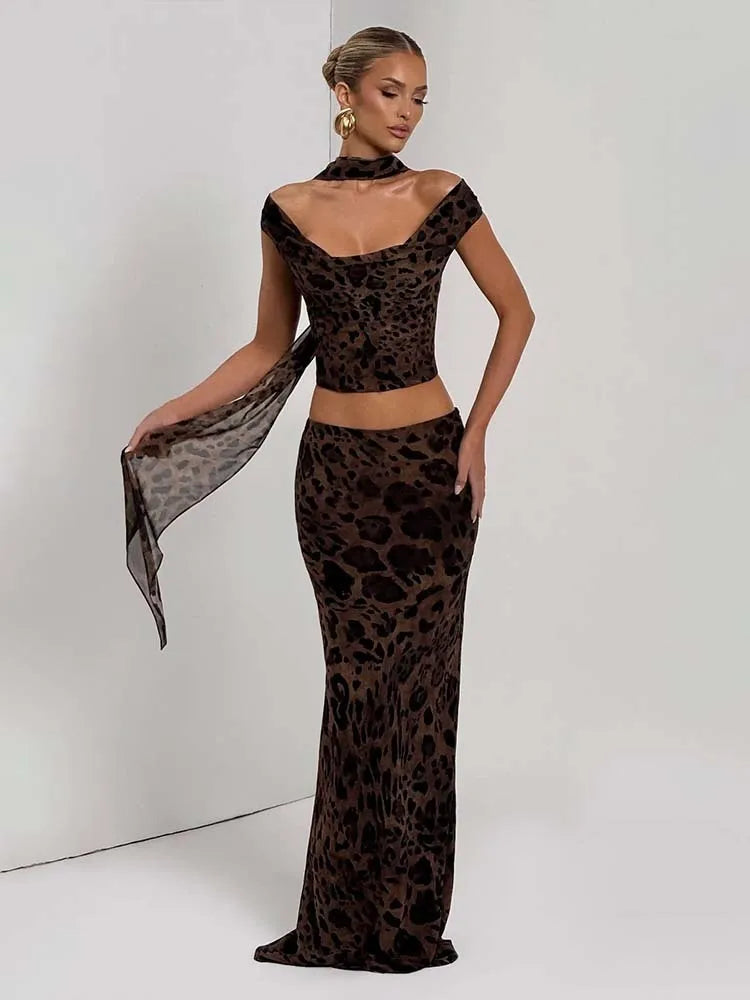 The Leopard Two-Piece Maxi Set