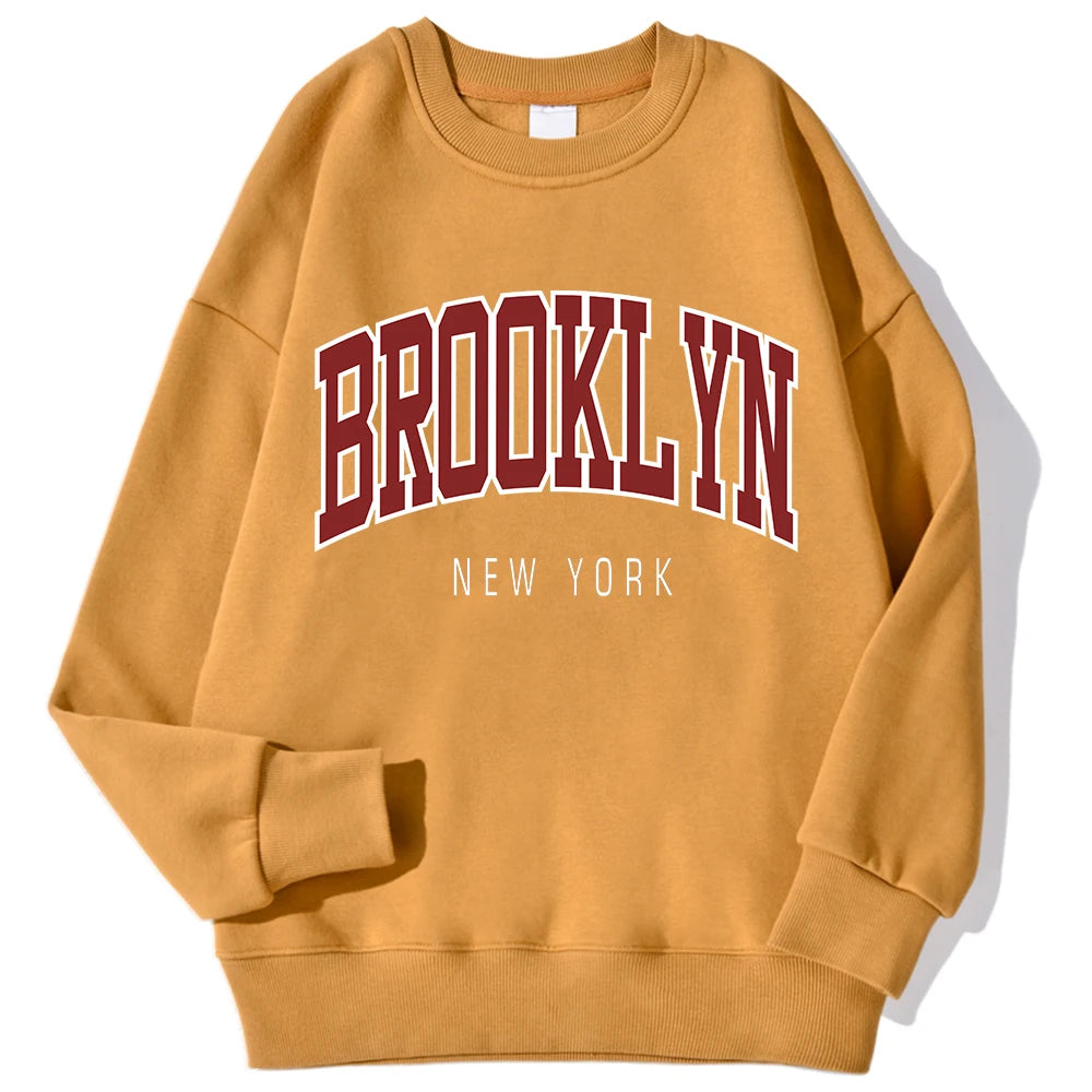 "Brooklyn" Graphic Print Cotton Hoodie