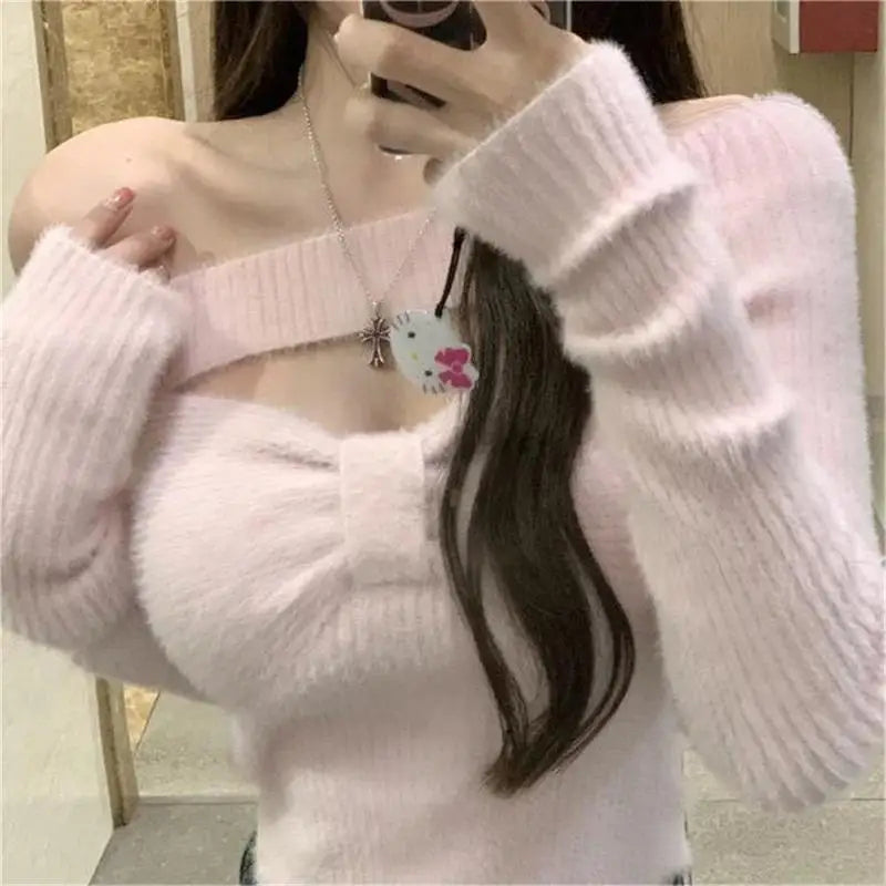 Elegant Knit Crop Sweater