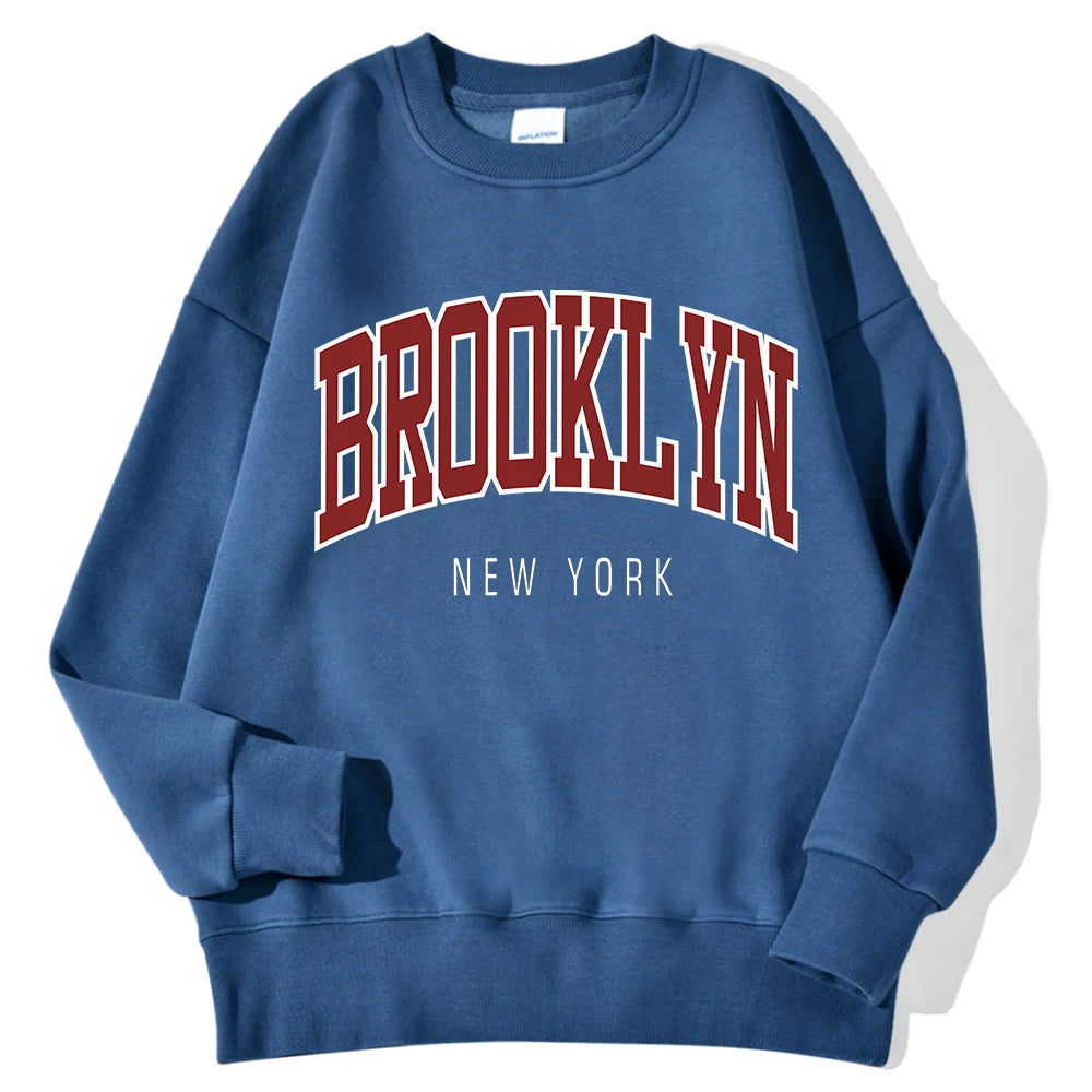 "Brooklyn" Graphic Print Cotton Hoodie