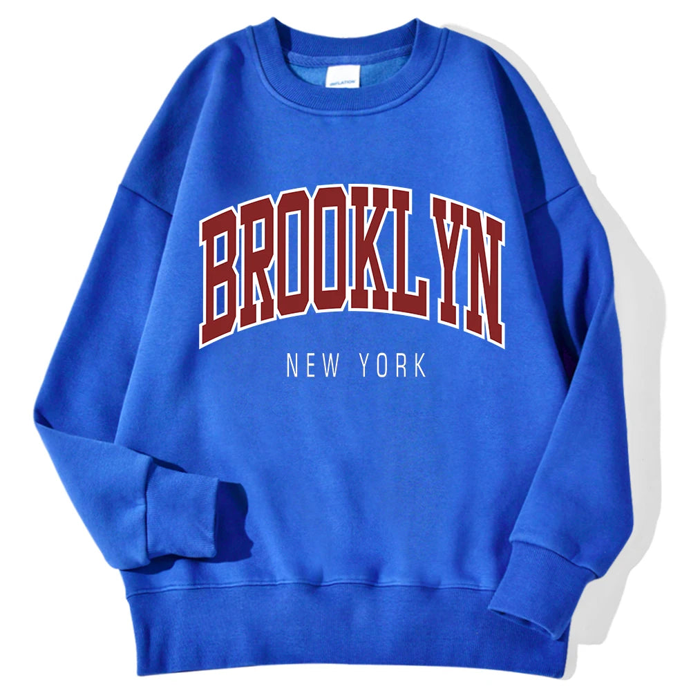 "Brooklyn" Graphic Print Cotton Hoodie