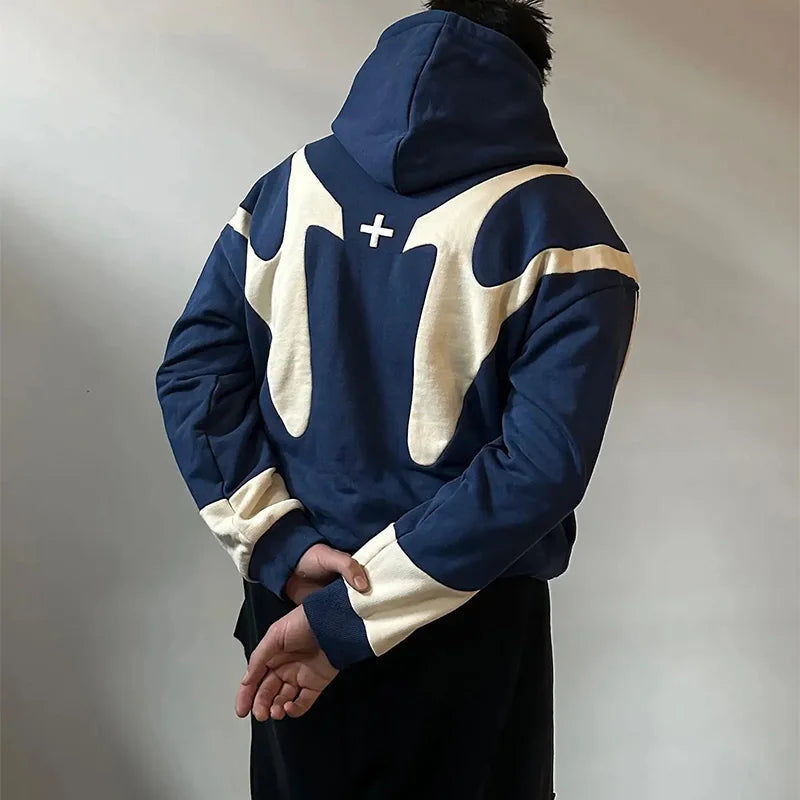 Y2k "Devil" Graphic Zip-Up Hoodie