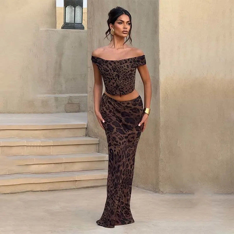 The Leopard Two-Piece Maxi Set