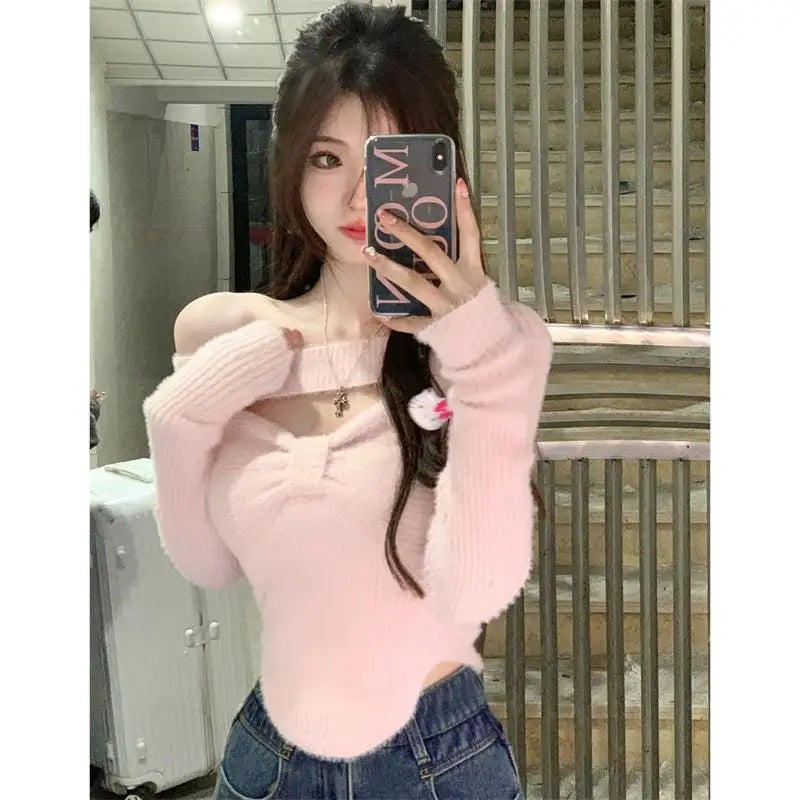 Elegant Knit Crop Sweater