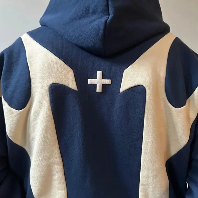 Y2k "Devil" Graphic Zip-Up Hoodie