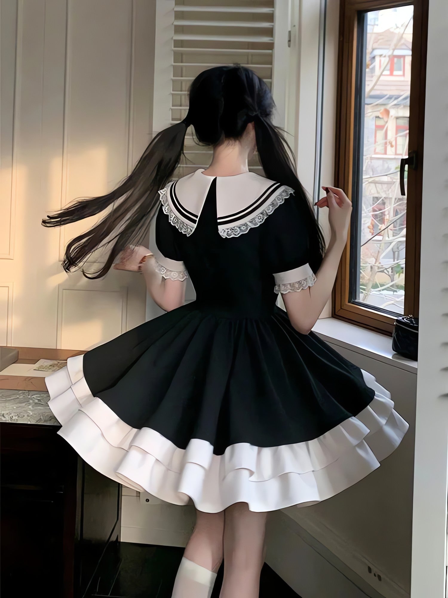Sailor Collar Mini Dress - KAYSMAR