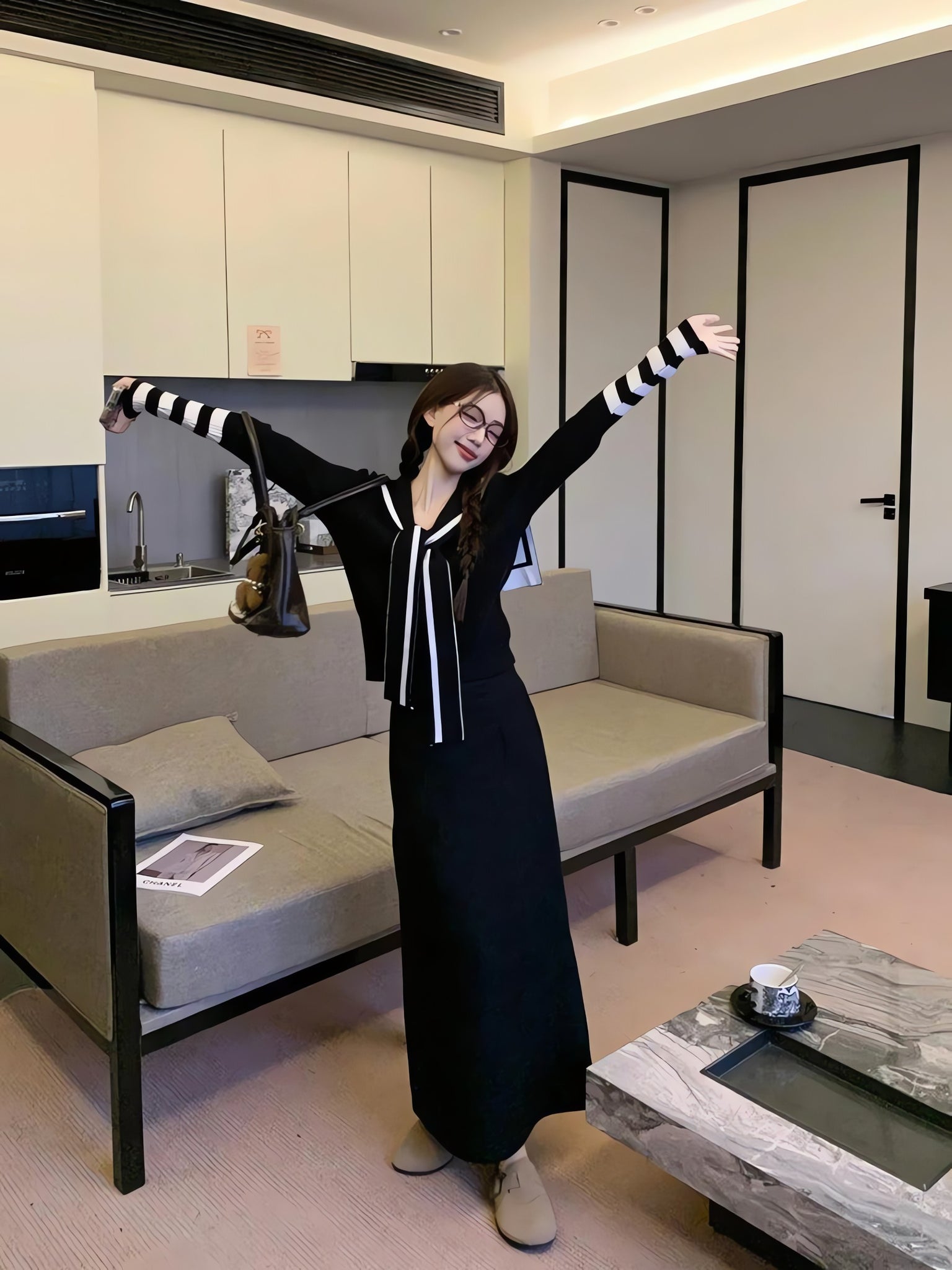 Sailor Top & Maxi Skirt Two Piece Set - KAYSMAR