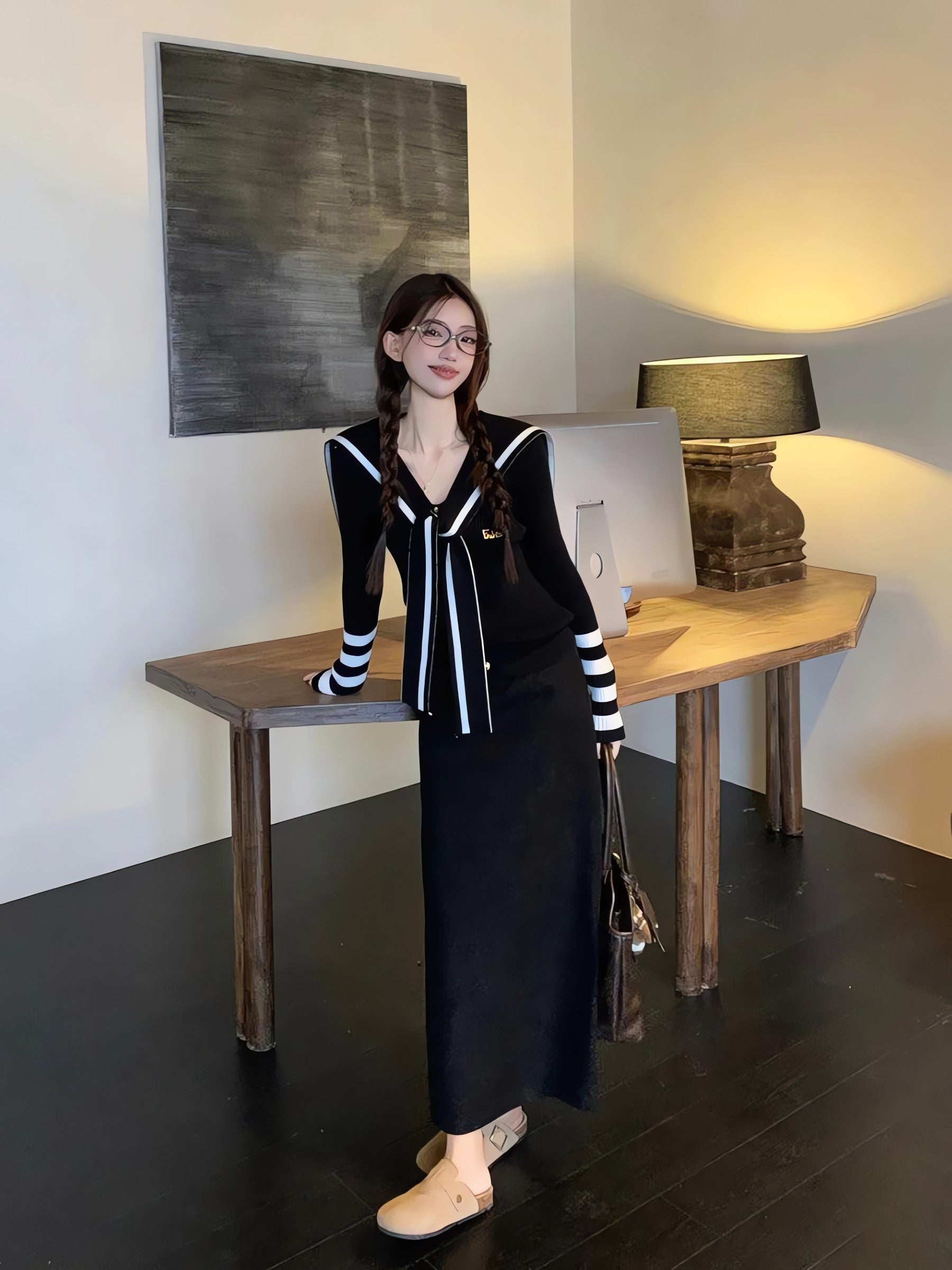 Sailor Top & Maxi Skirt Two Piece Set - KAYSMAR