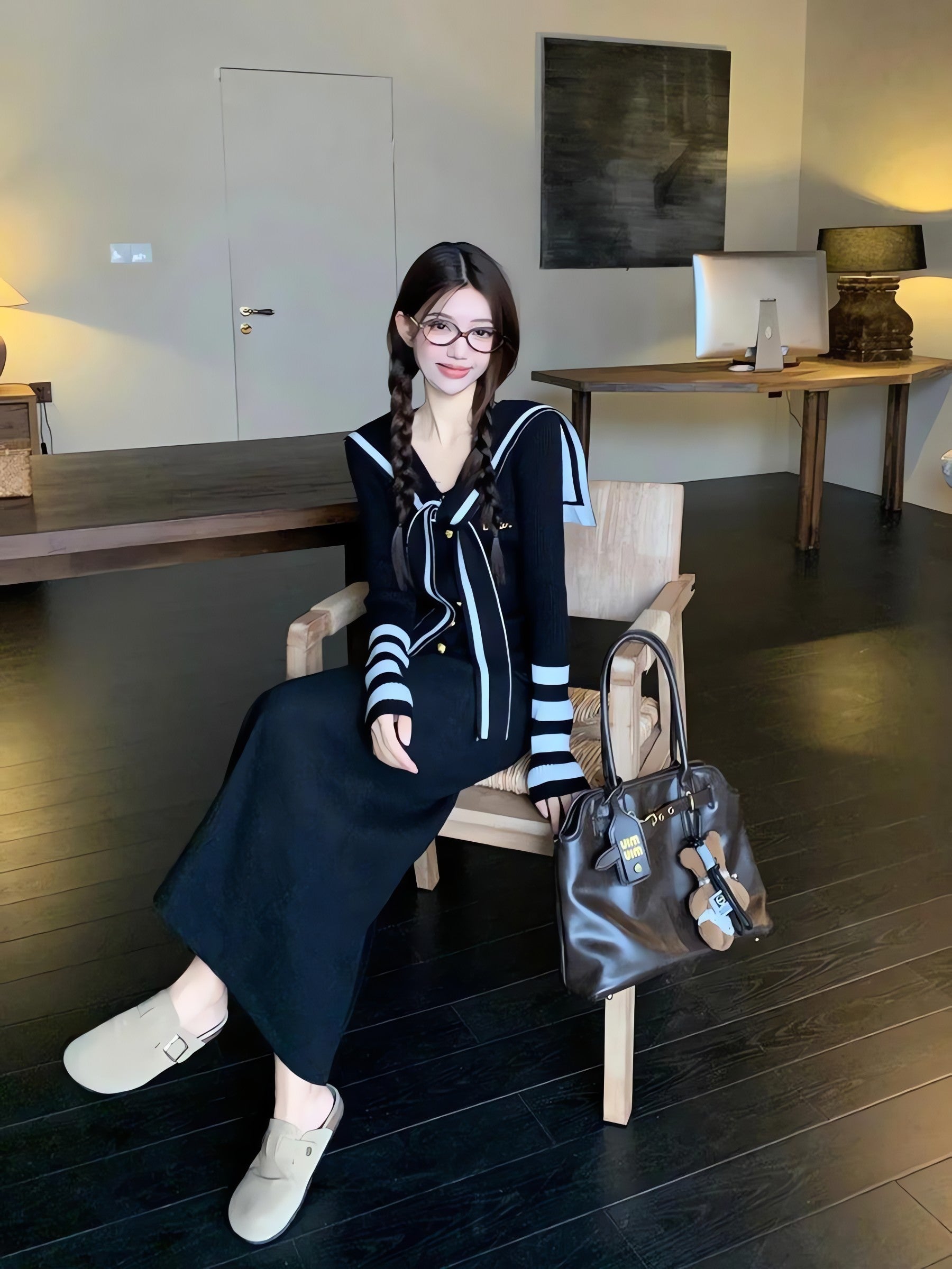 Sailor Top & Maxi Skirt Two Piece Set - KAYSMAR