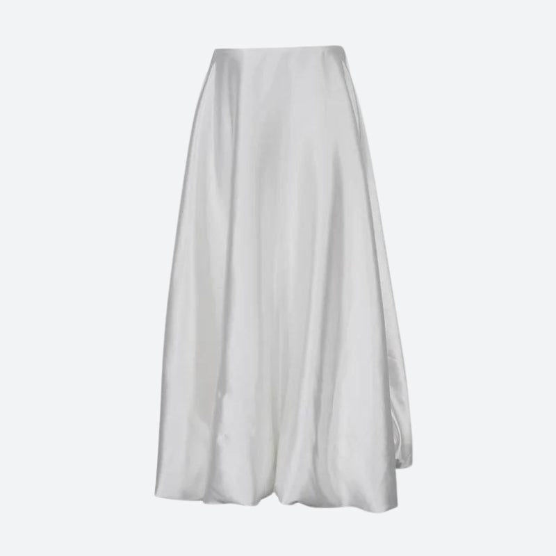 Satin Bubble Midi Skirt - KAYSMAR