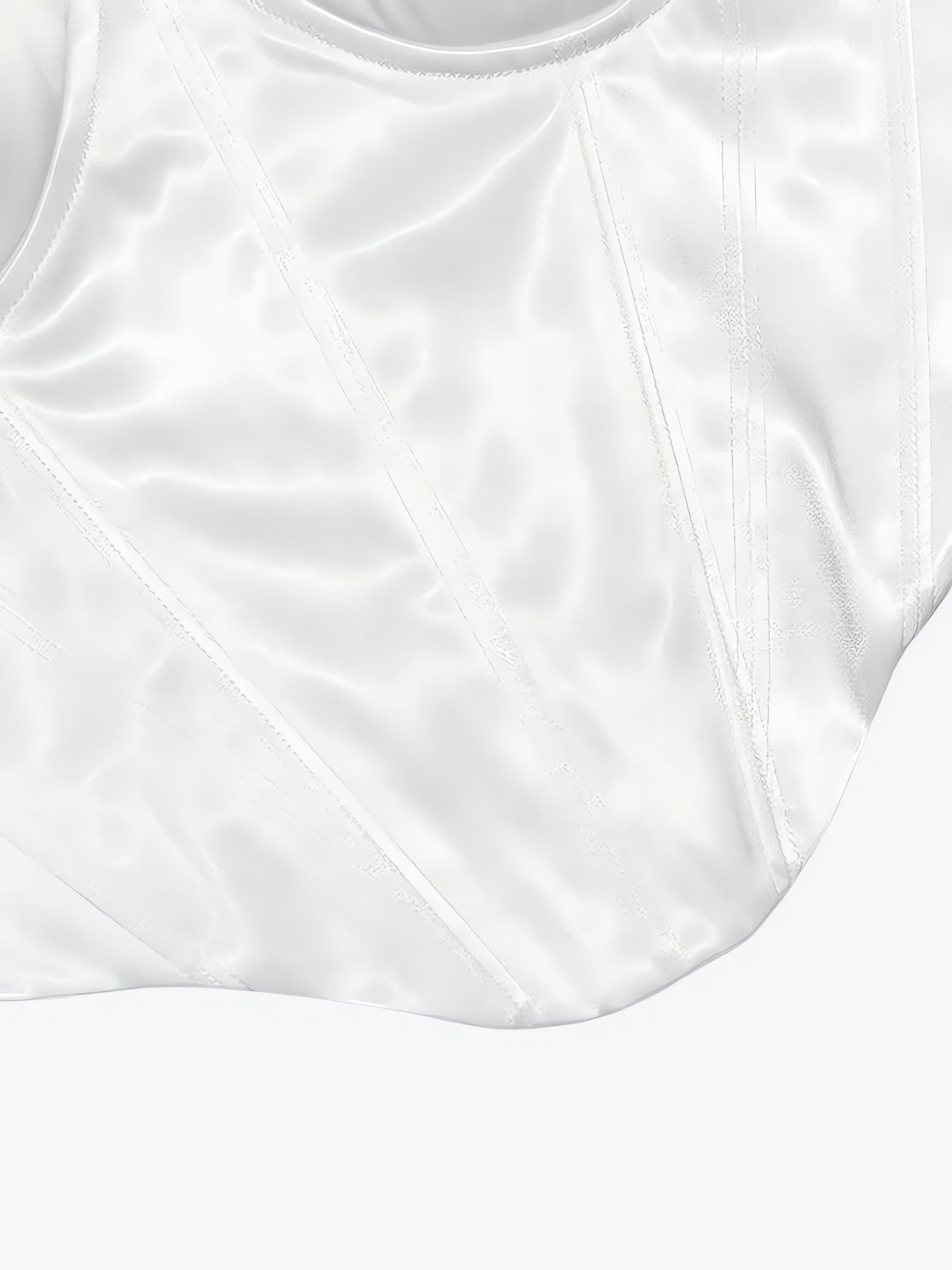 Satin Zip-Up Layered Corset Top - KAYSMAR