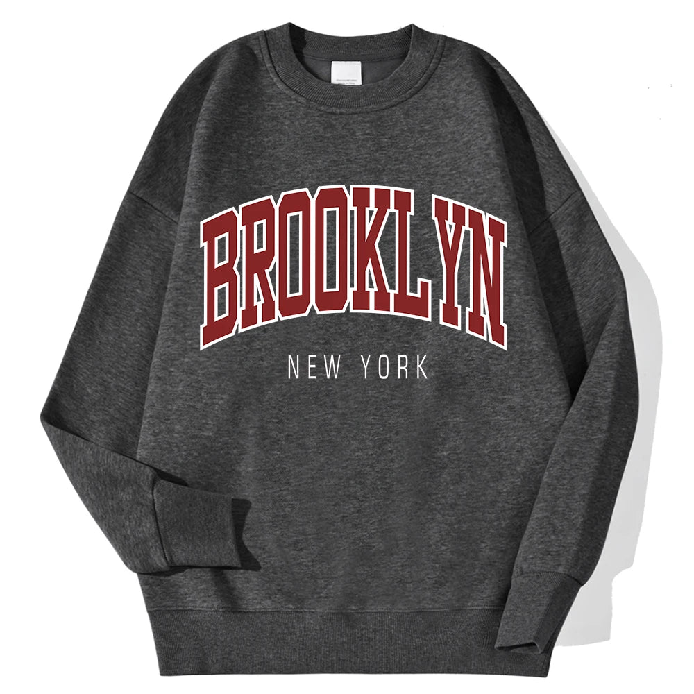 "Brooklyn" Graphic Print Cotton Hoodie