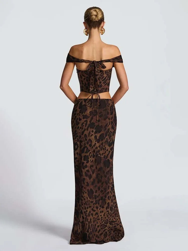 The Leopard Two-Piece Maxi Set