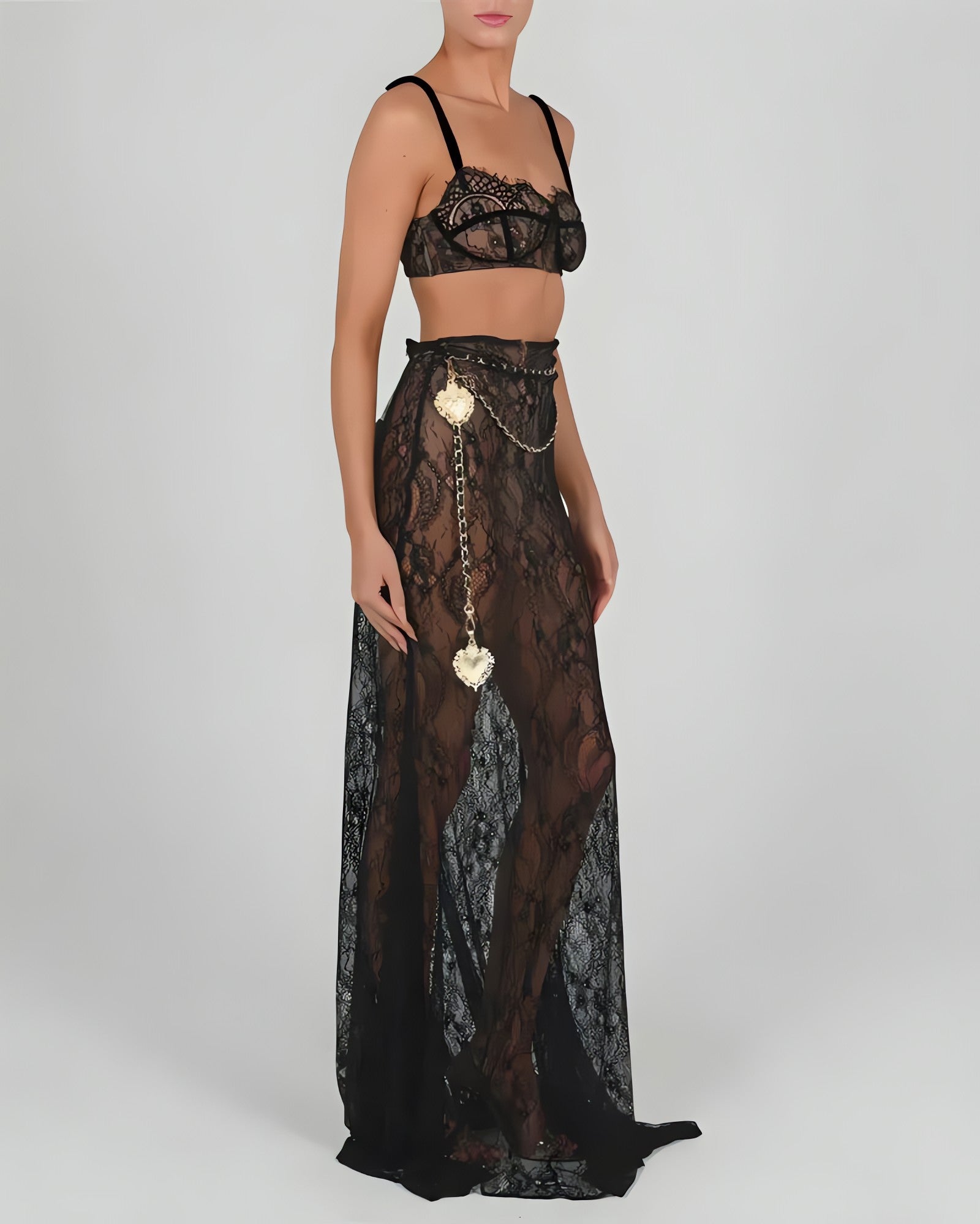 Sheer Lace Two Pieces Set - KAYSMAR