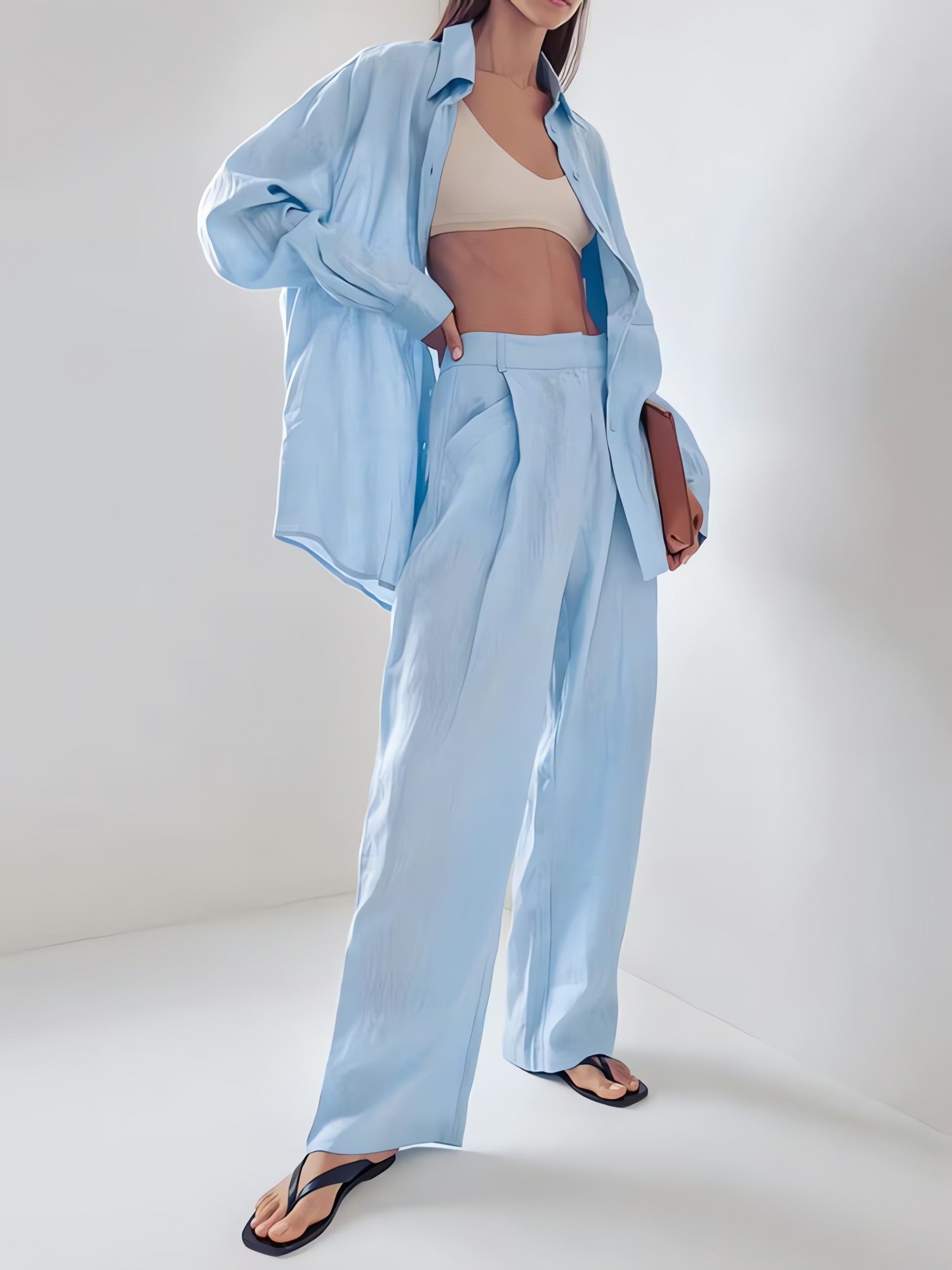 Shirt & Pants Blue Two Piece Set - KAYSMAR