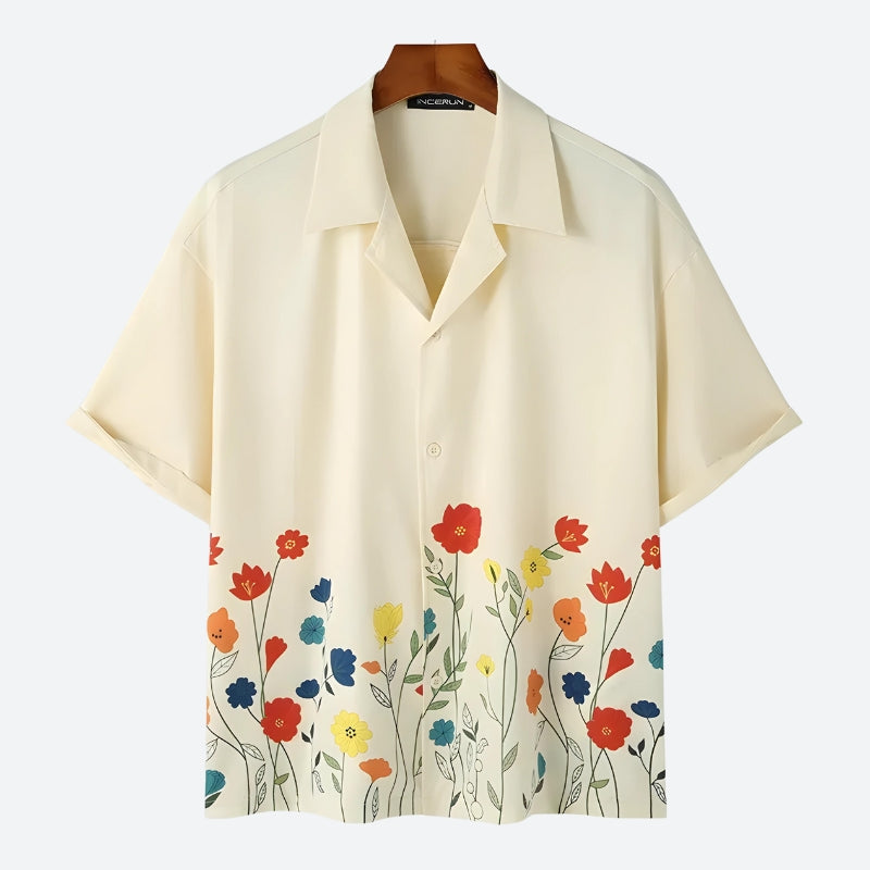 Short Sleeve Flowers Shirt - KAYSMAR