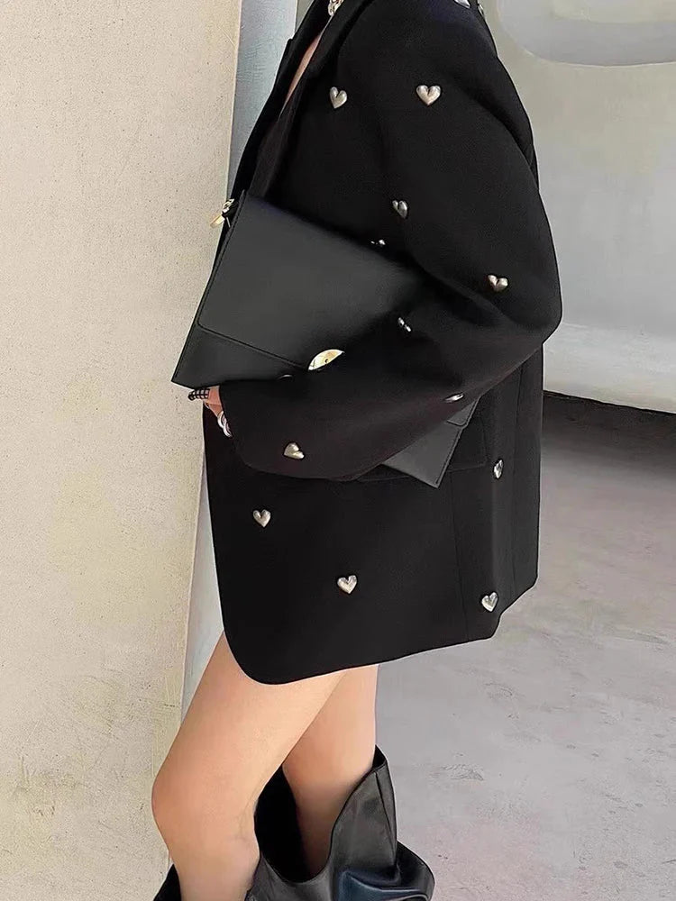 Silver Hearts Blazer - KAYSMAR