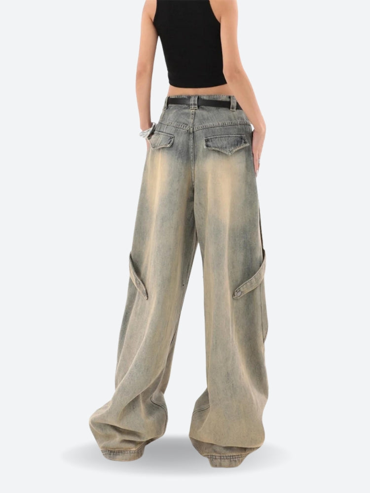 Skater Layered Denim Jeans - KAYSMAR