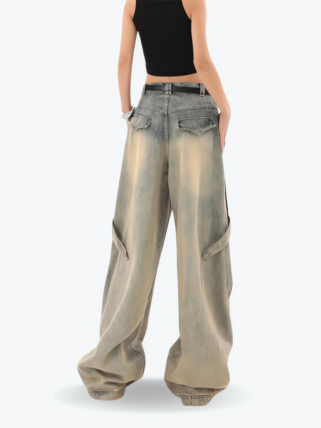 Skater Layered Denim Jeans - KAYSMAR