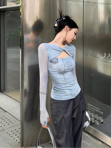 Sky Cut Out Ruched Top - KAYSMAR